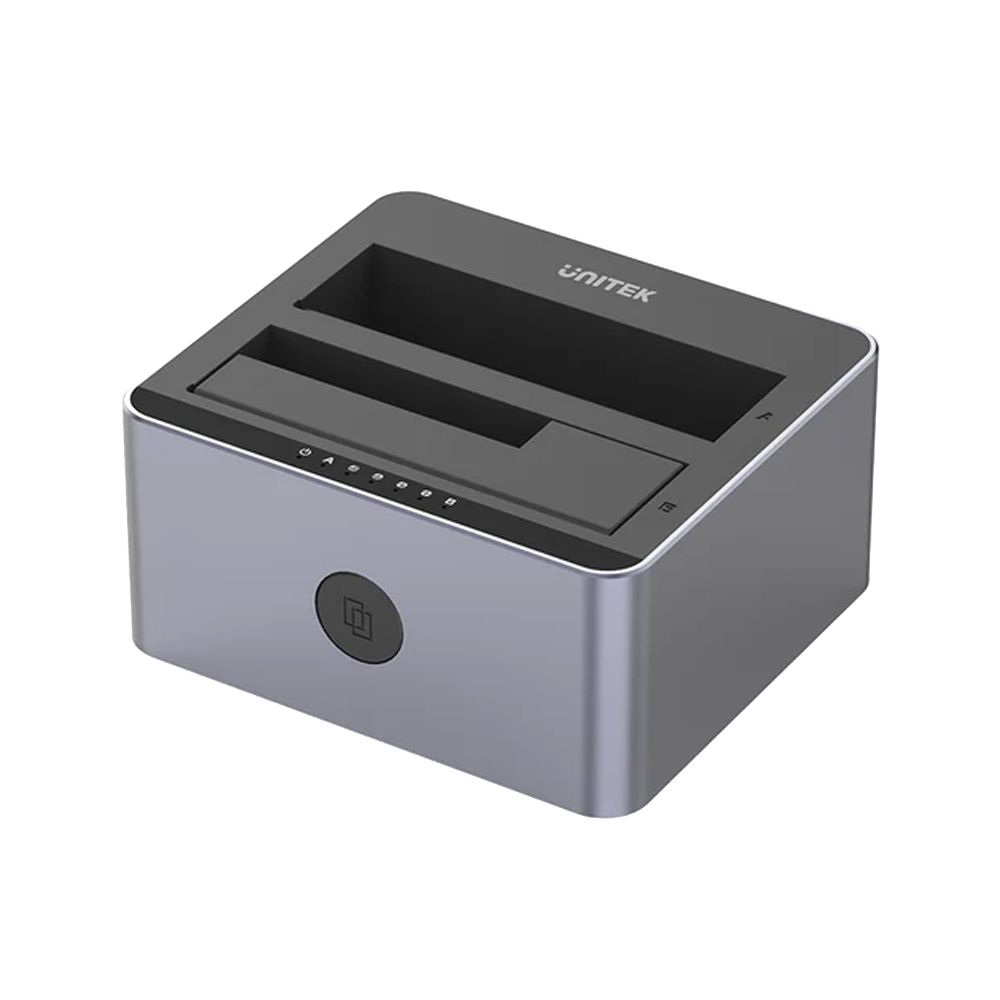 Unitek USB 3.0 to SATA III Dual Bay HDD/ SSD Docking Station with UASP & Offline Clone, Aluminum, 12V3A Power Adaptor