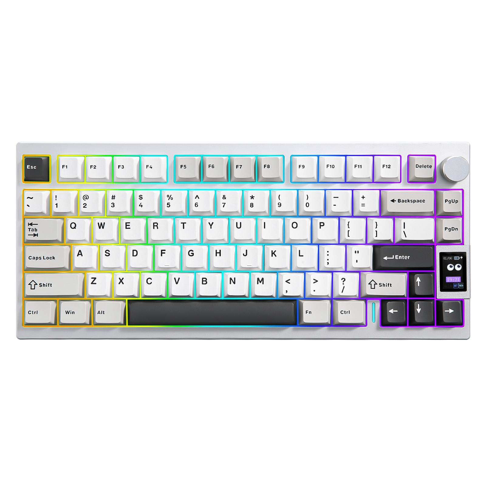 YUNZII AL80 QMK Aluminum Wireless Mechanical Keyboard with LCD Screen
