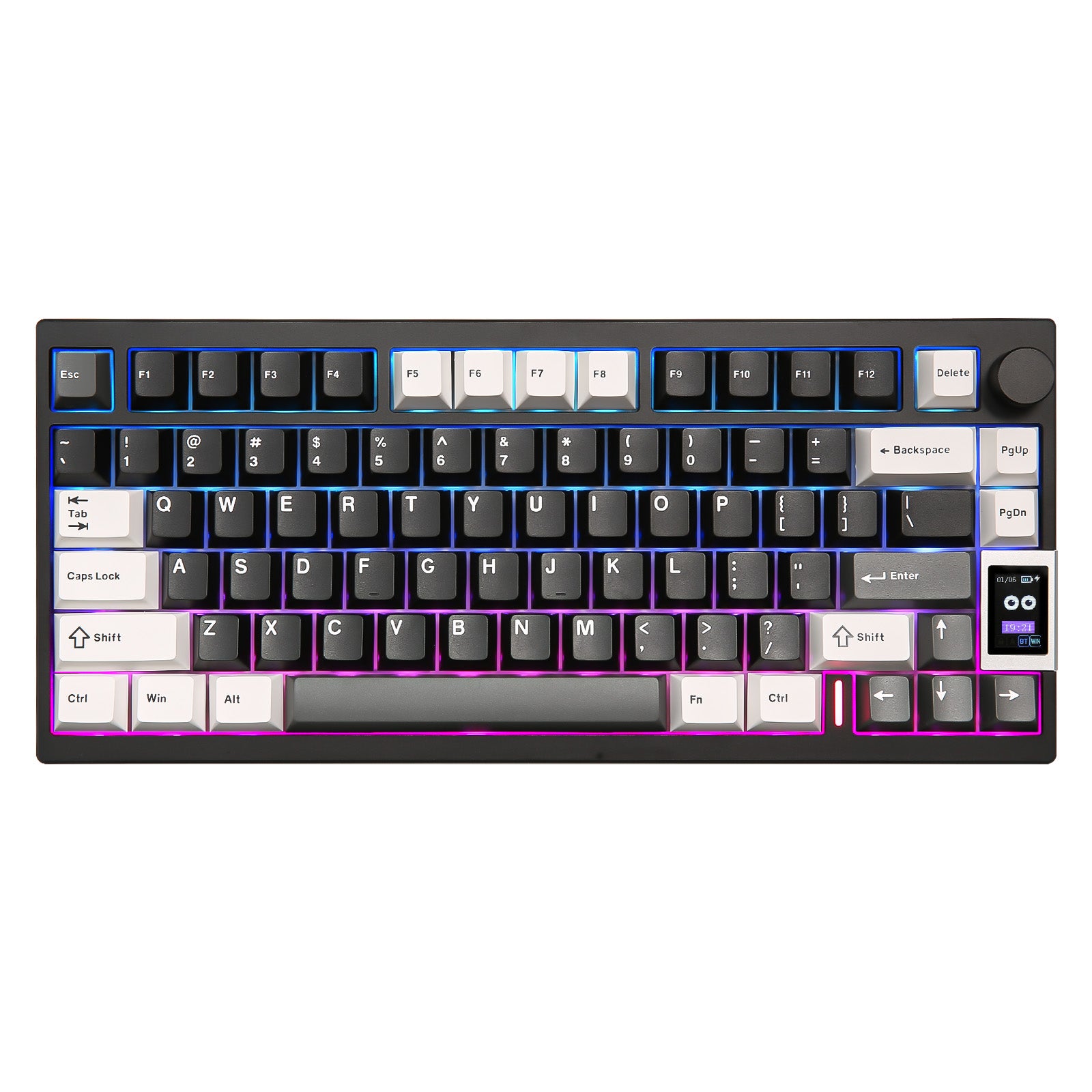 YUNZII AL80 QMK Aluminum Wireless Mechanical Keyboard with LCD Screen