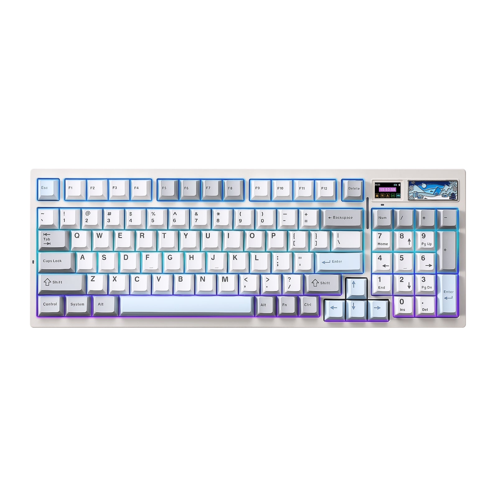 YUNZII IF99 QMK/VIA Full Size Wireless Mechanical Keyboard with LCD Screen