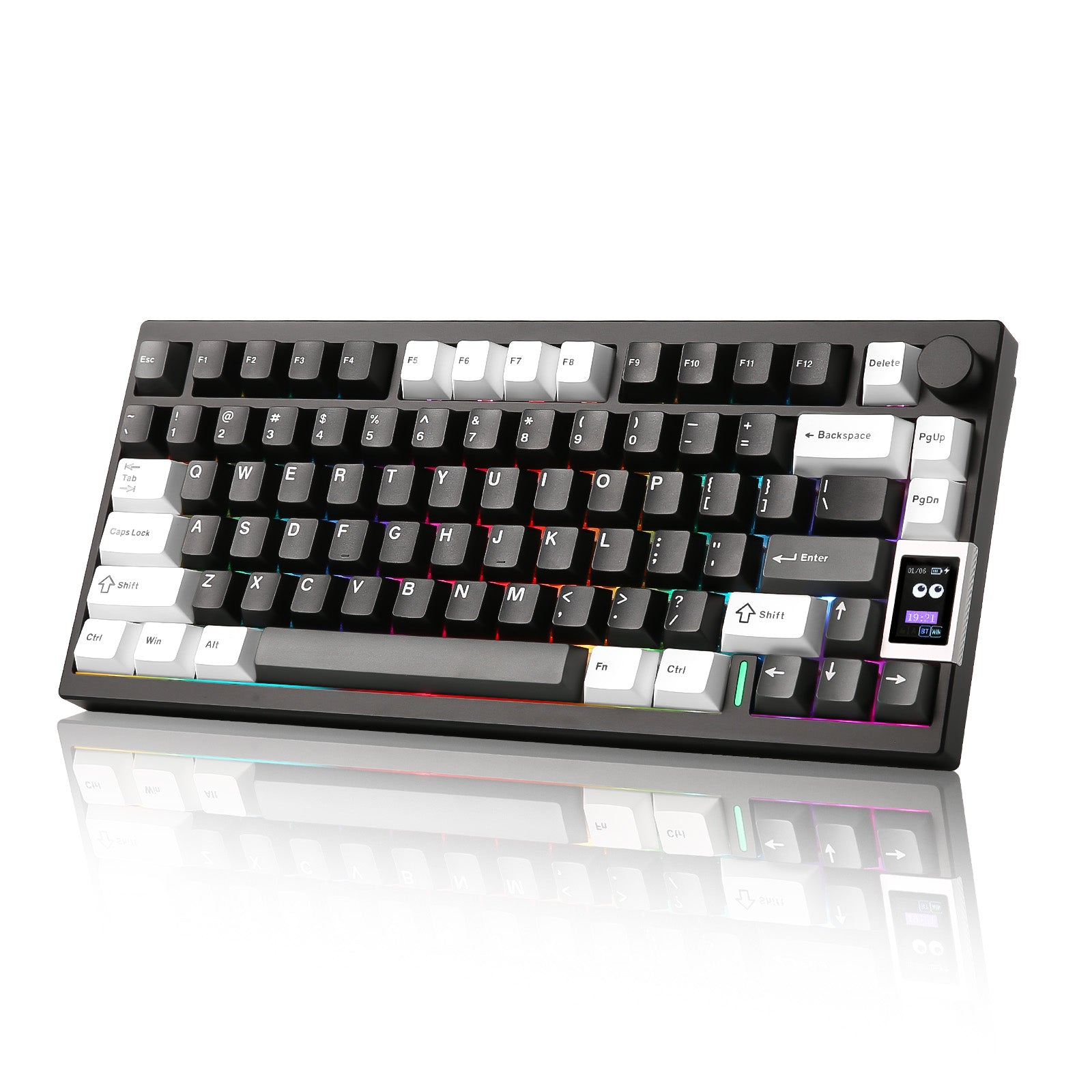 YUNZII AL80 QMK Aluminum Wireless Mechanical Keyboard with LCD Screen