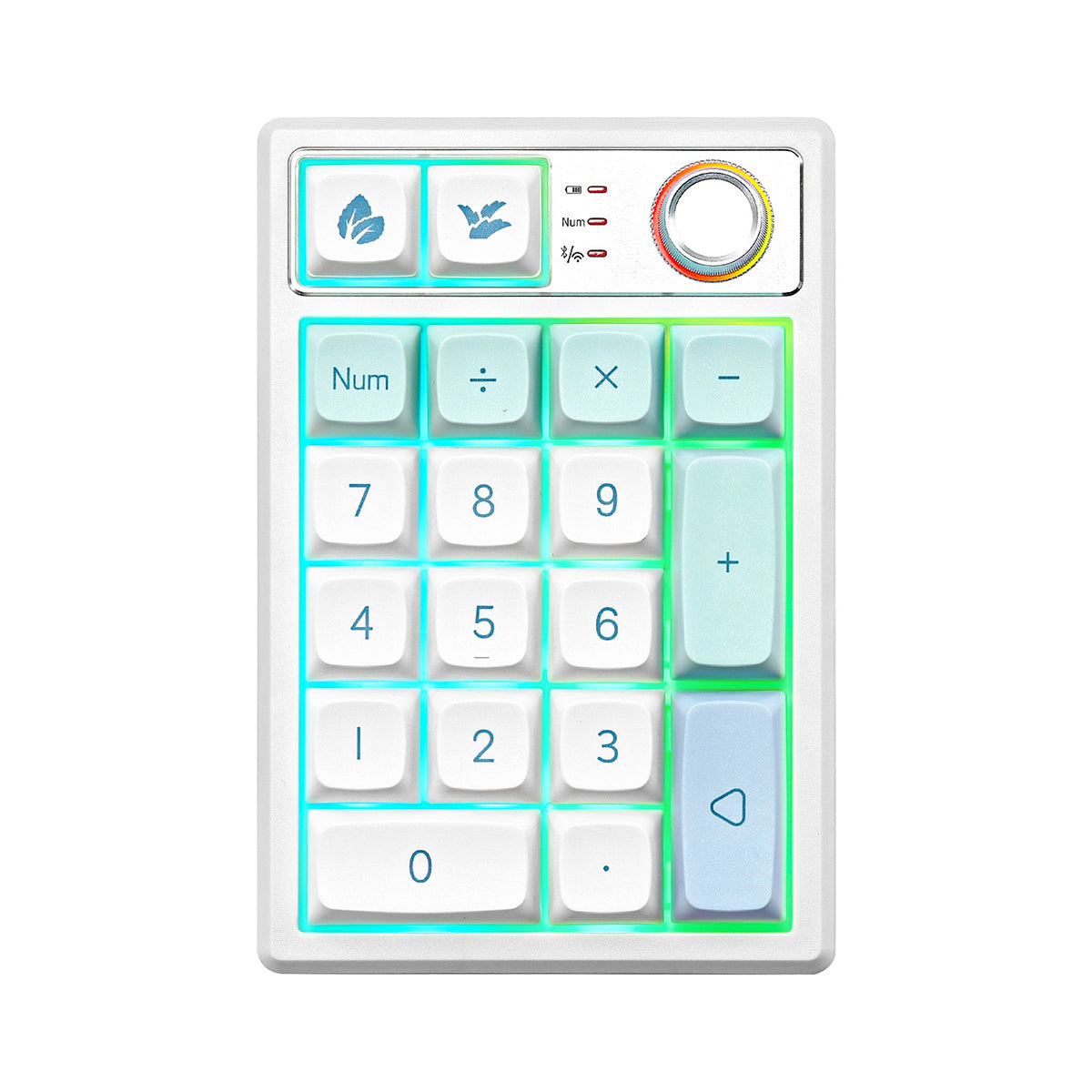 YUNZII YZ19 Gasket Wireless Mechanical Knob Numeric Keypad Num Pad(Gateron Brown Switch)