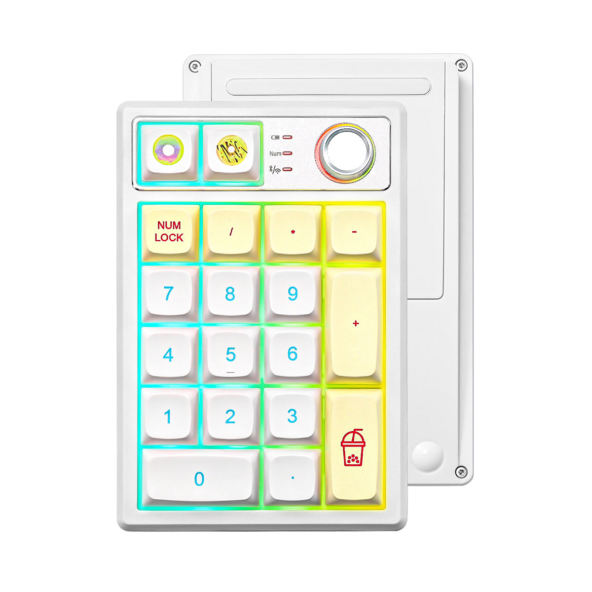 YUNZII YZ19 Gasket Wireless Mechanical Knob Numeric Keypad Num Pad(Gateron Brown Switch)