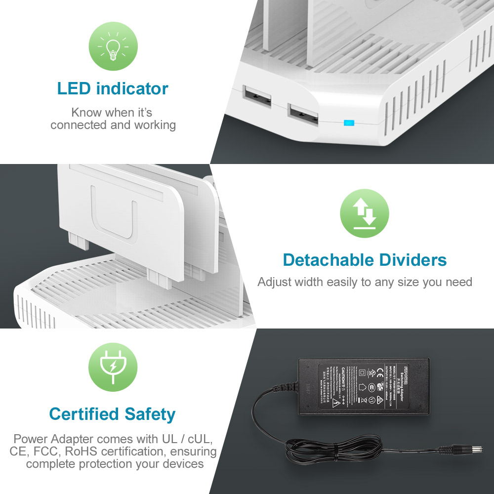 Unitek 10-Port Multi USB Charging Station 60W with AU plug