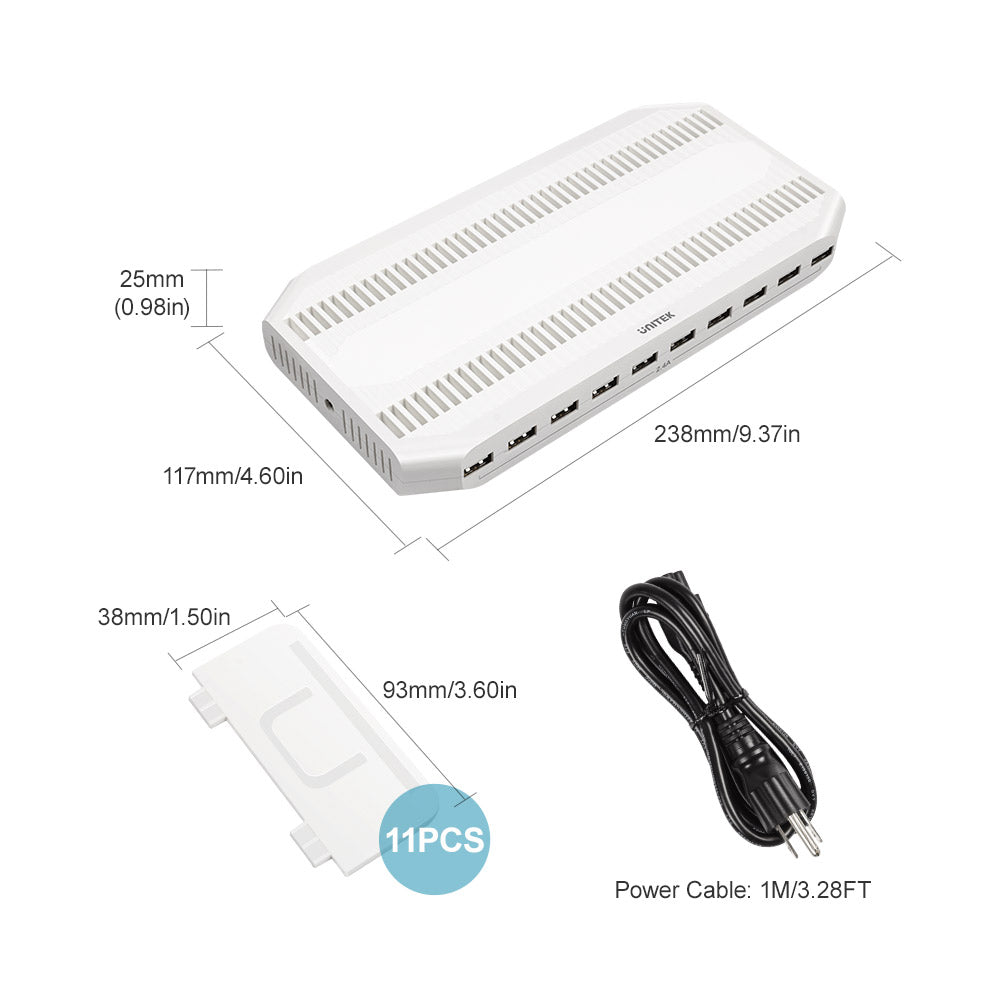 Unitek 10-Port Multi USB Charging Station 60W with AU plug