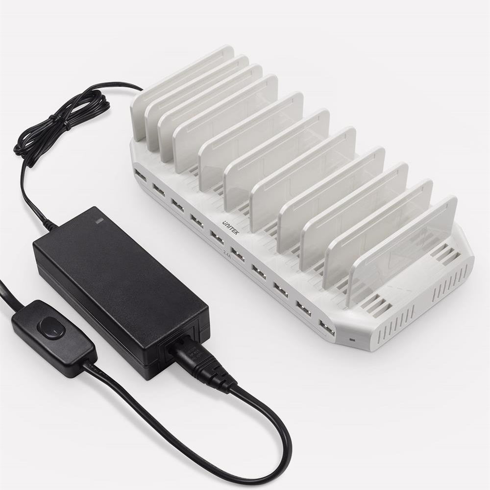 Unitek 10-Port Multi USB Charging Station 60W with AU plug