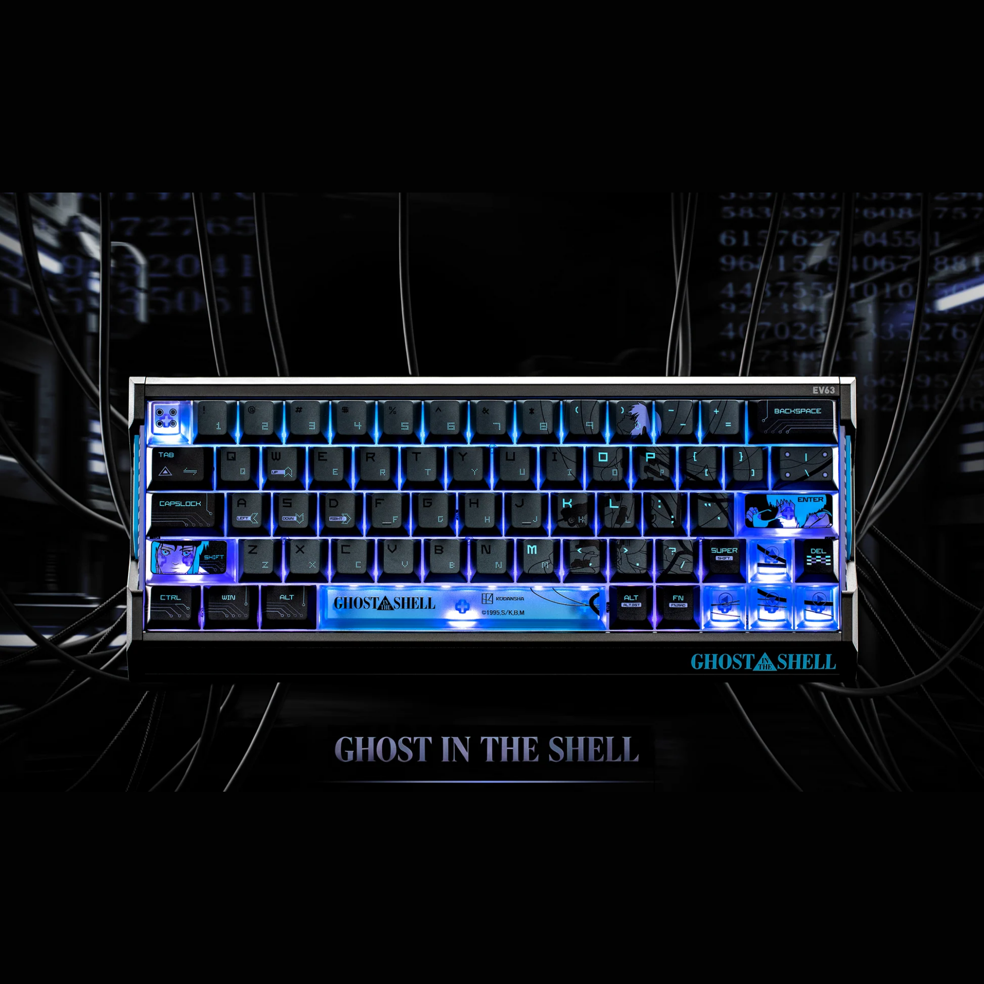 IQUNIX EV63 Hall Effect 8K RGB Wired Gaming Keyboard Ghost in the Shell Edition