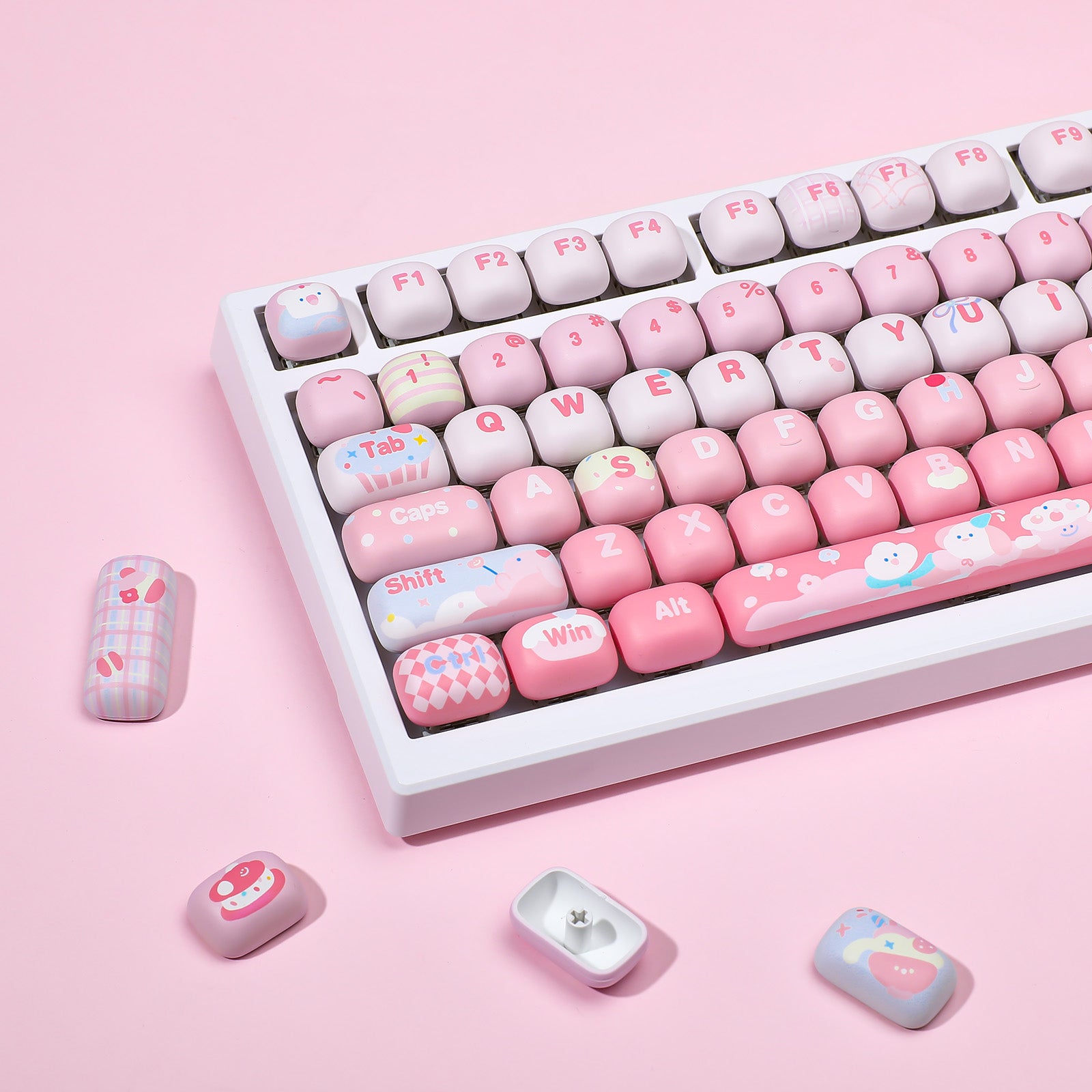 YUNZII Ice Cream MOG Profile PBT Keycap Set - 138 keys