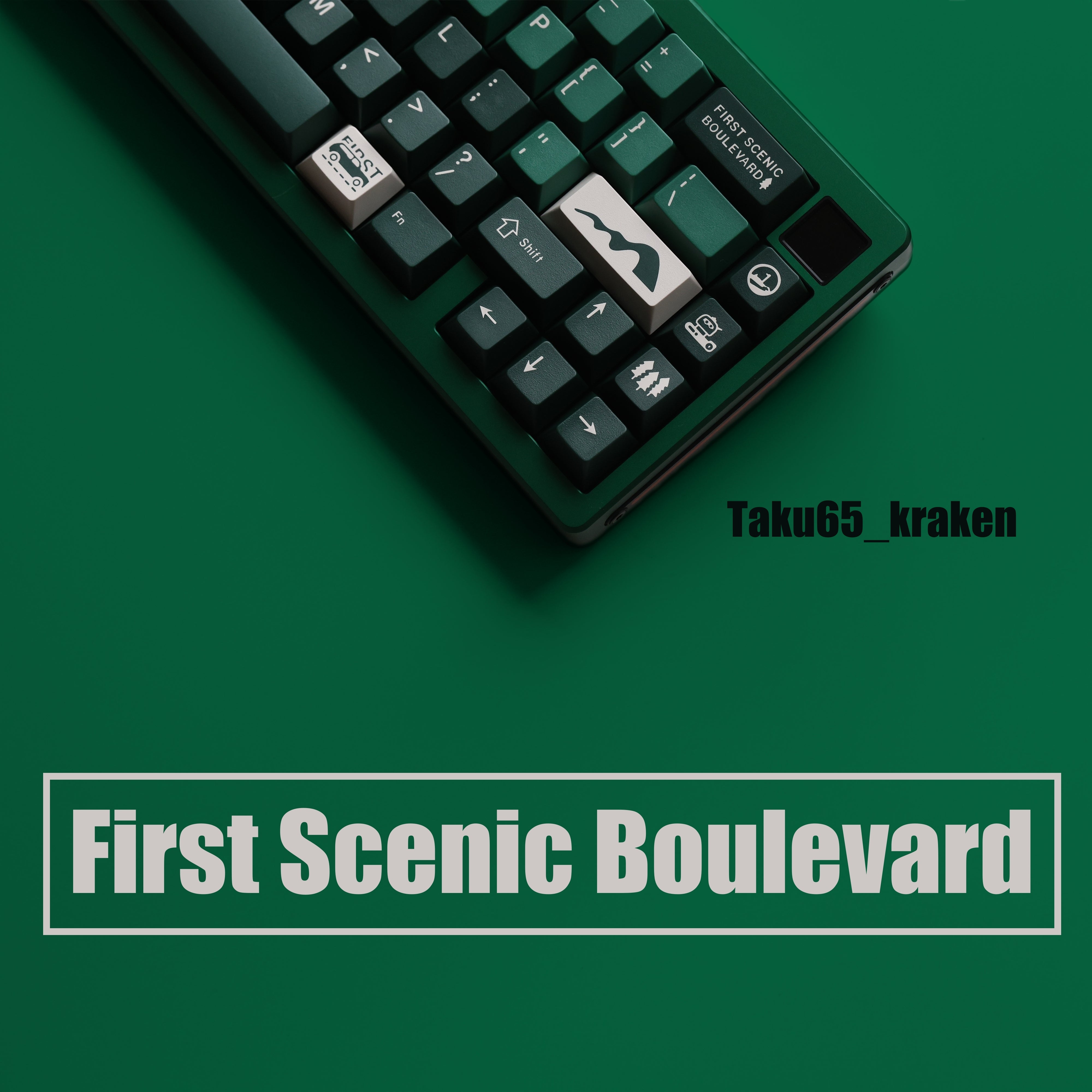 JTK First Scenic Boulevard Cherry Profile Doubleshot PBT&ABS Keycap Set