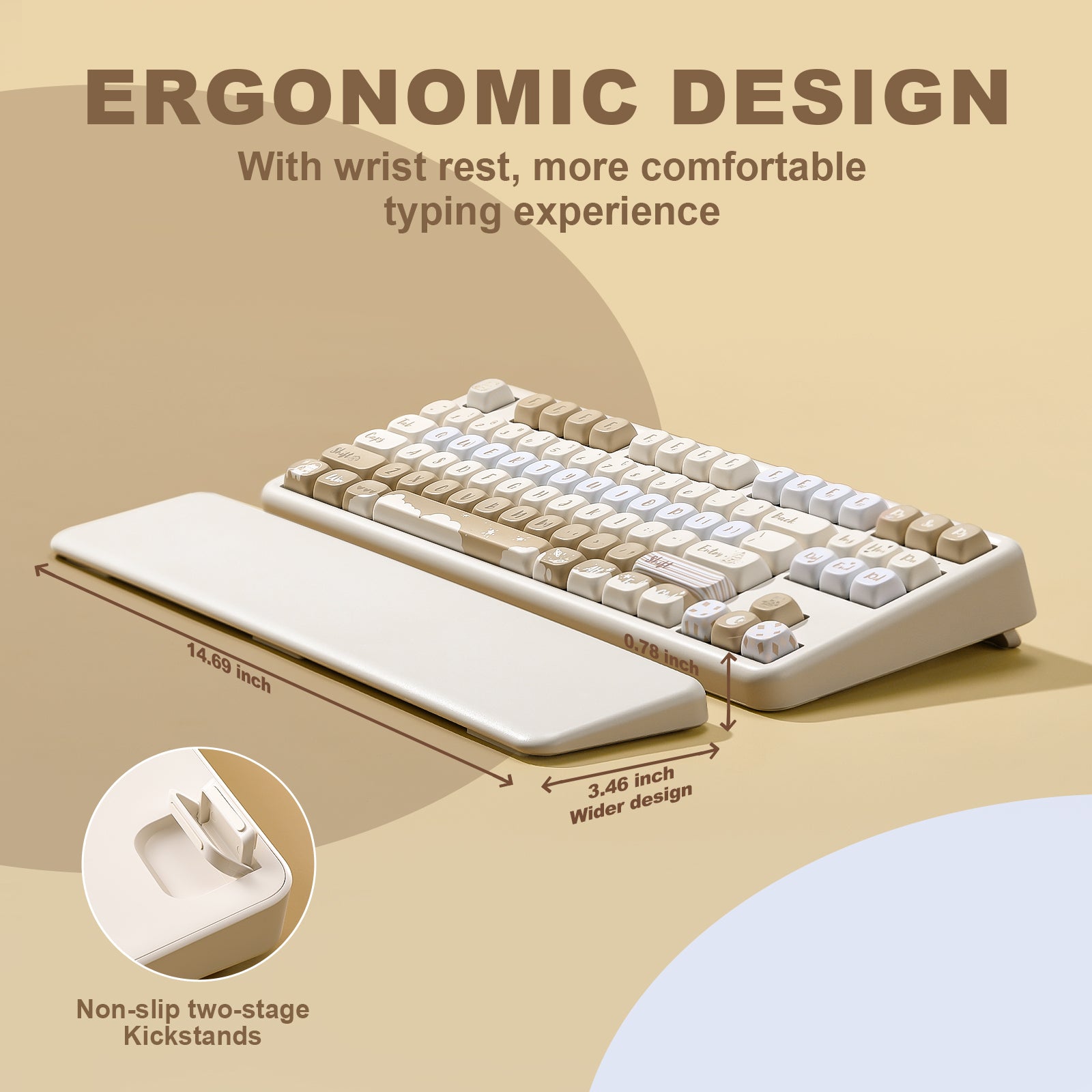 YUNZII B87 QMK/VIA Hot-Swap Mechanical Keyboard with Wrist Rest