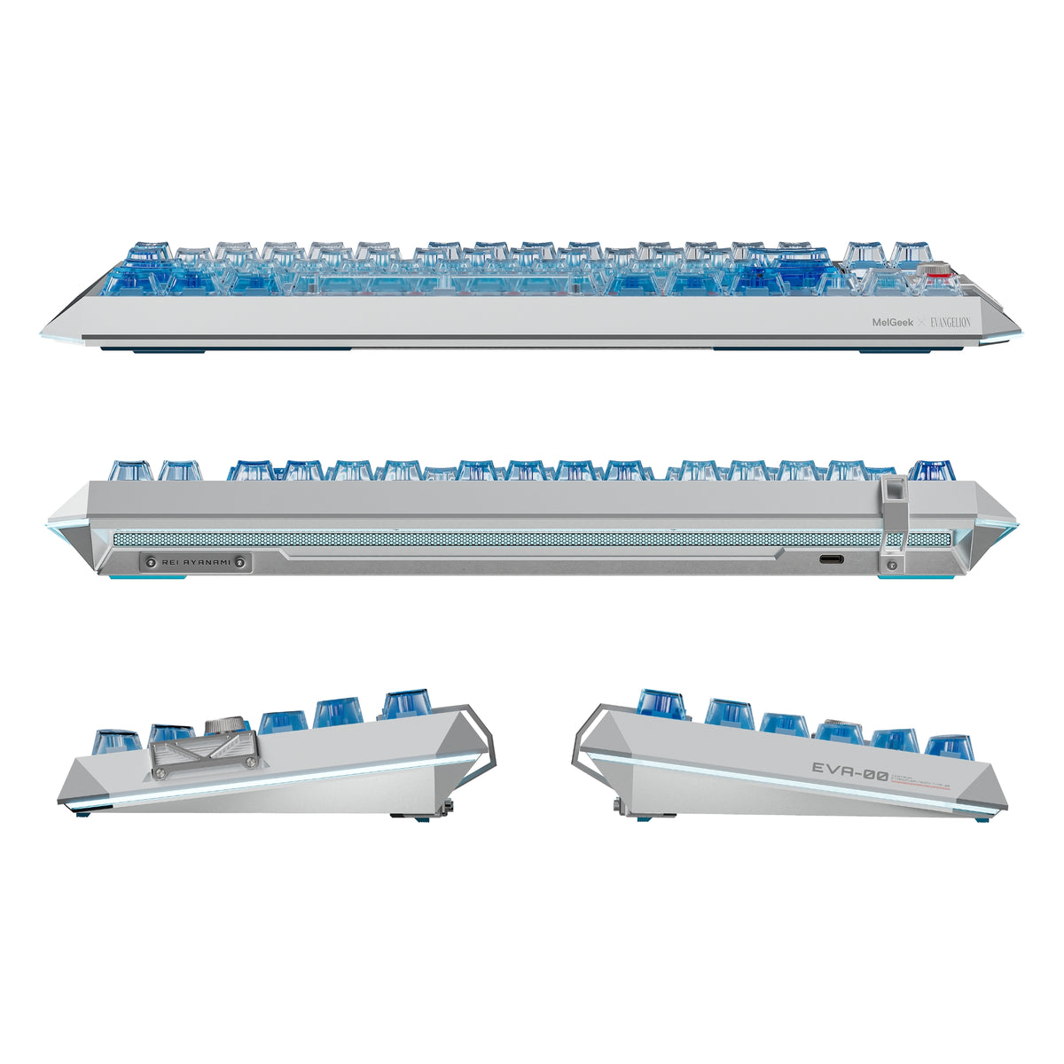 MelGeek Centauri 80 Evangelion Wired Custom HE Gaming Keyboard - EVA-00 Rei Ayanami Limited Edition