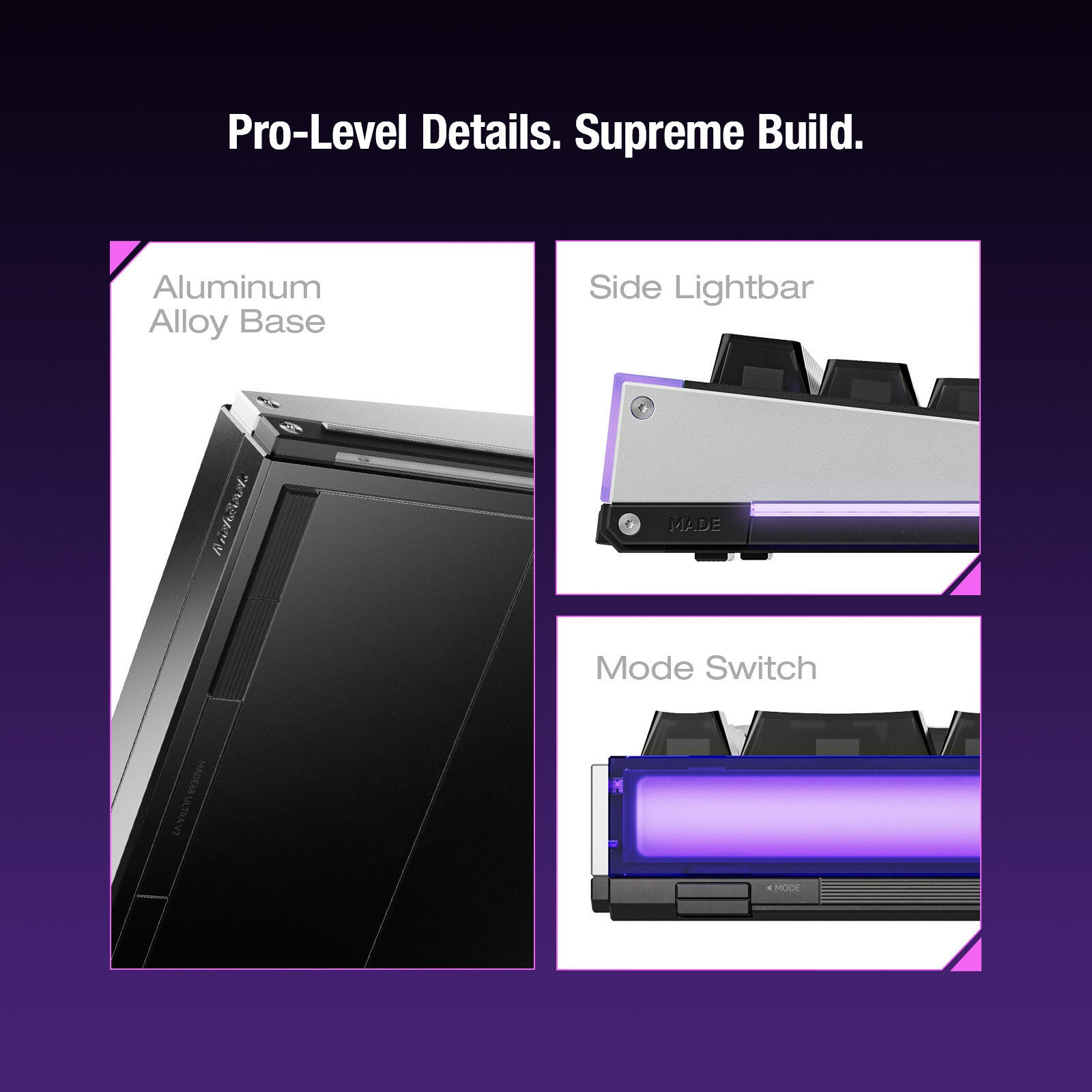 MelGeek MADE68 Ultra V2 Wired Custom Gaming HE Keyboard with RGB Lightbar