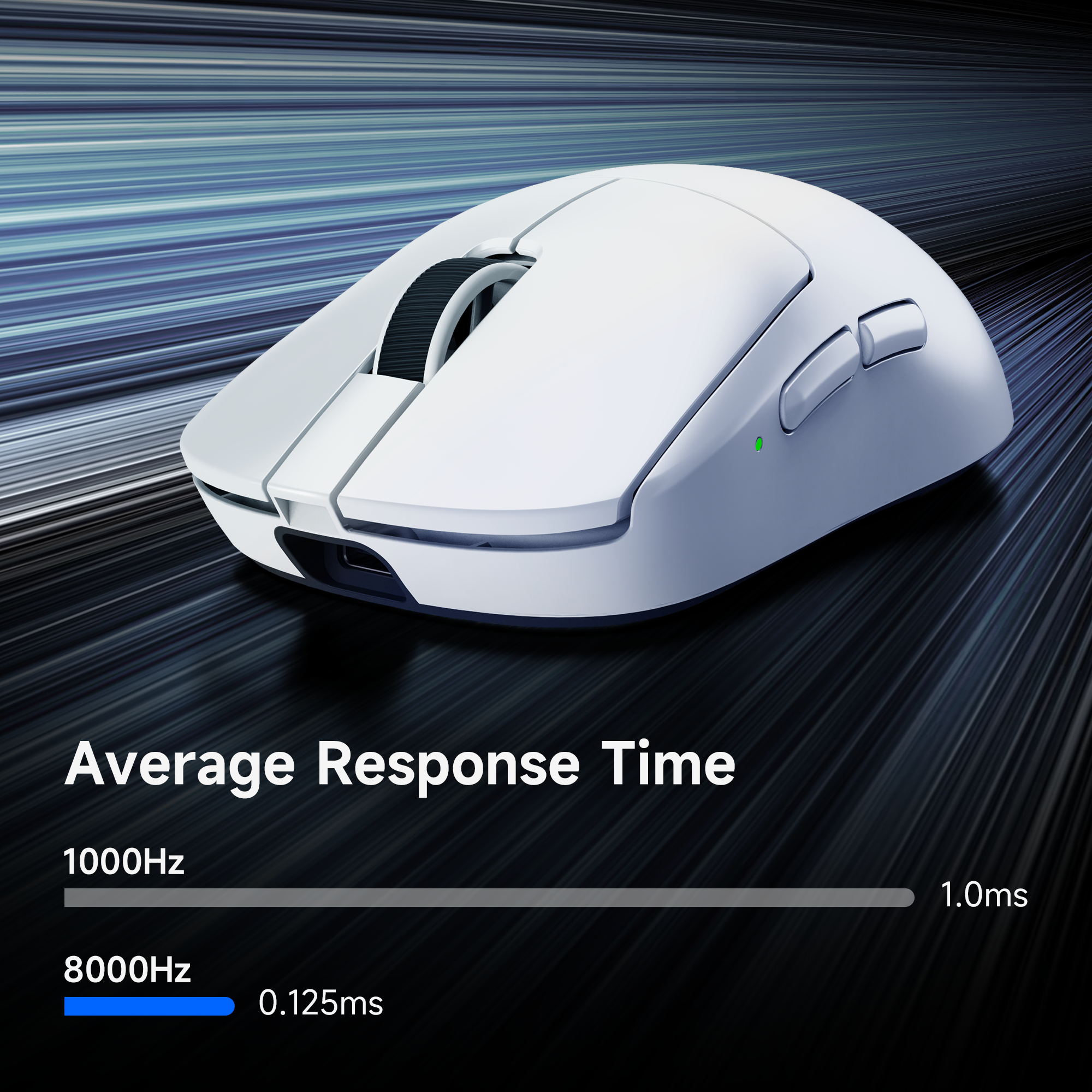 MCHOSE A7 V2 Ultra+ Lightweight 8K Wireless Gaming Mouse with Magnetic Charging Dock
