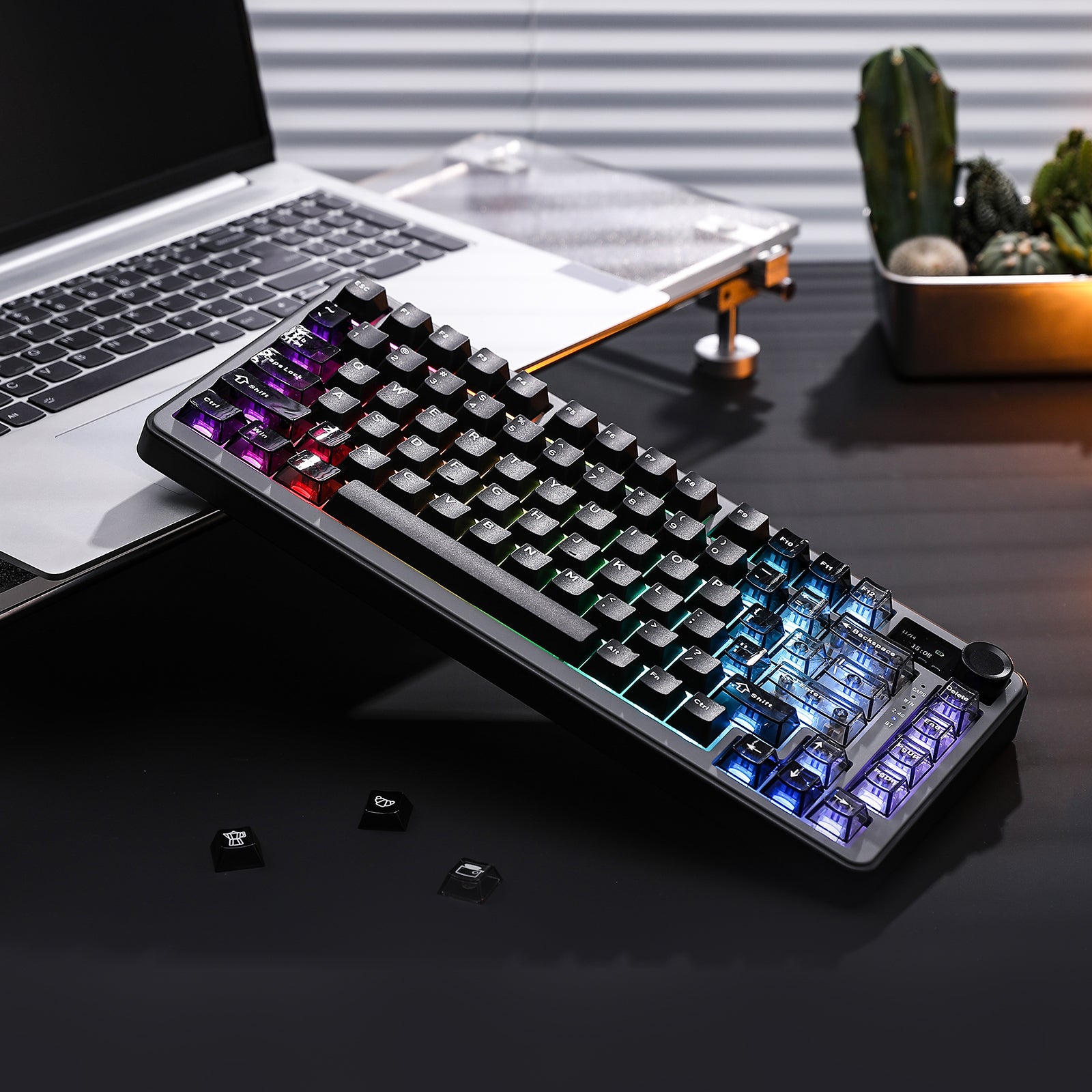 YUNZII B75 PRO MAX QMK/VIA Knob TFT Screen Wireless Mechanical Keyboard
