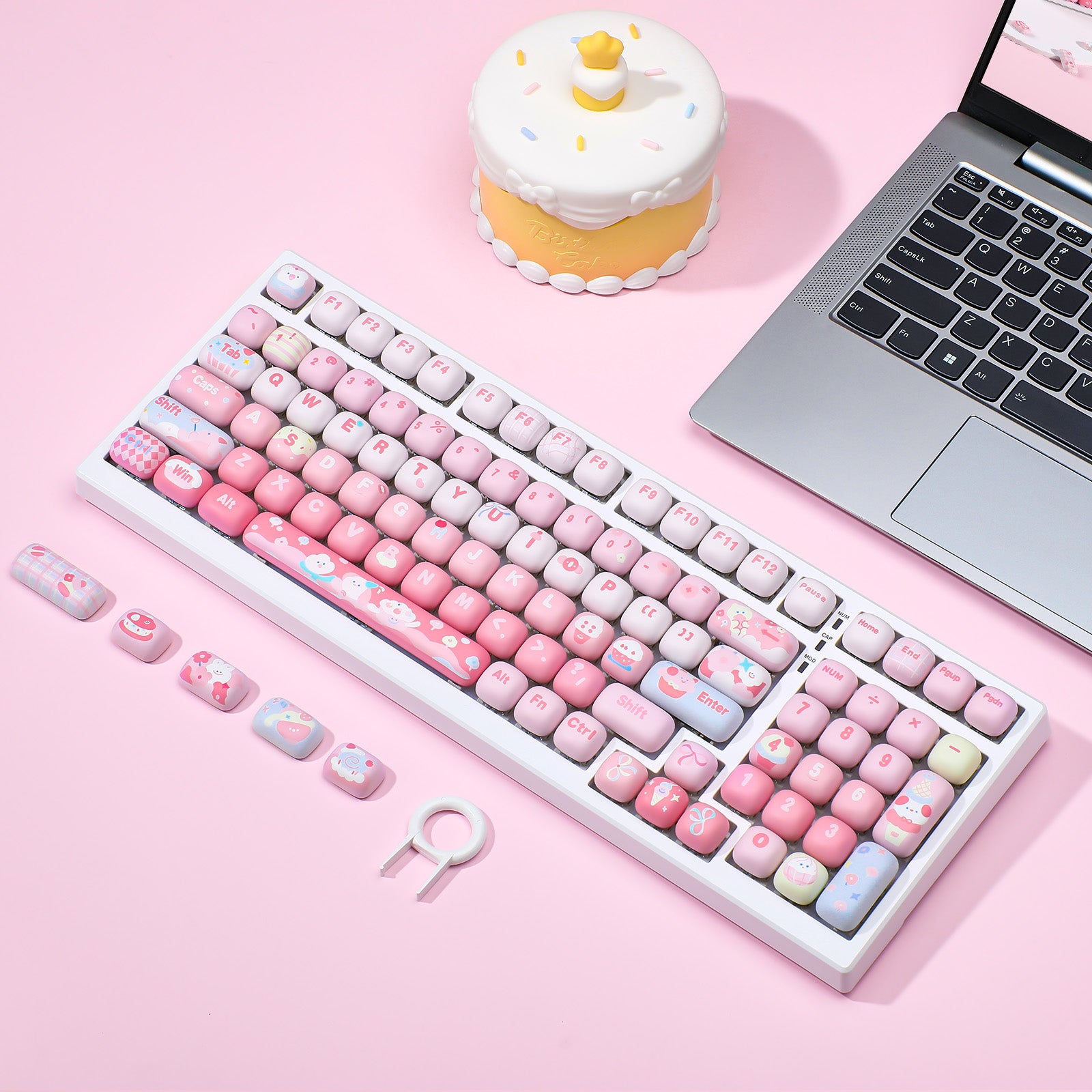 YUNZII Ice Cream MOG Profile PBT Keycap Set - 138 keys