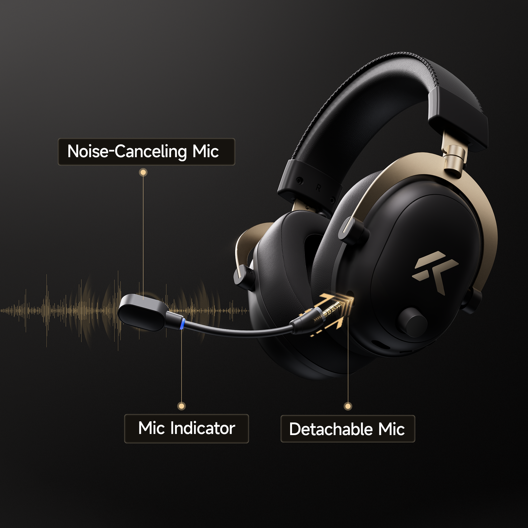 MCHOSE V9 Turbo+ Wireless RGB Gaming Headset