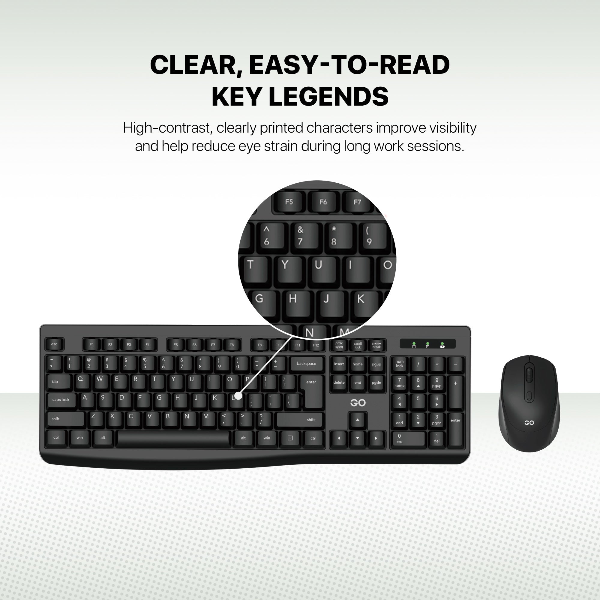 Fantech WK900 Office Silent Wireless Keyboard and Mouse Combo