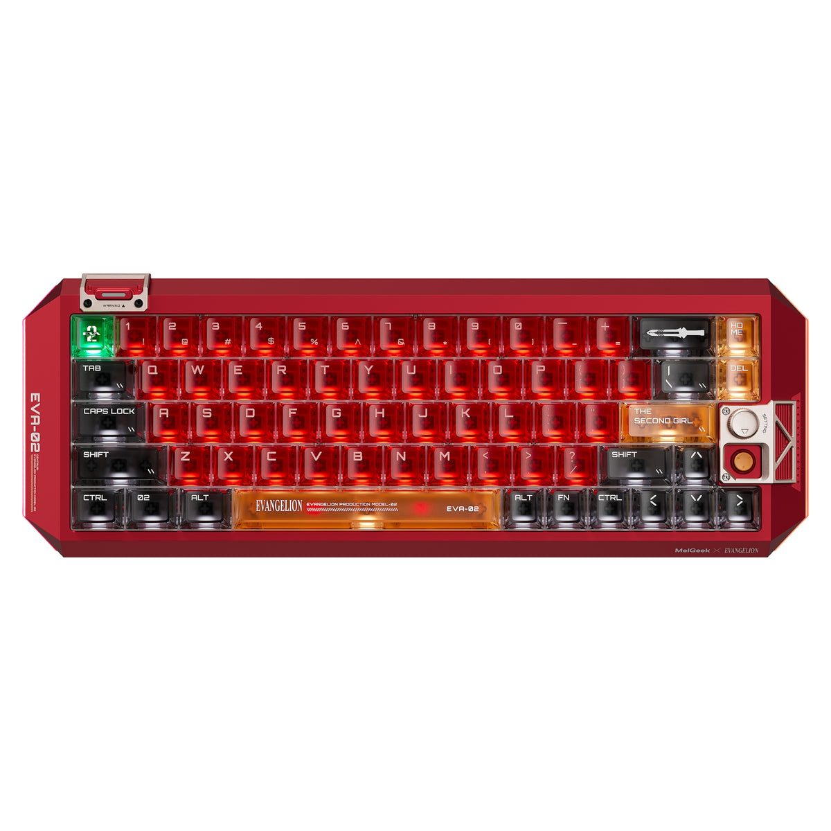 MelGeek Centauri 60 Evangelion Wired Custom HE Gaming Keyboard - EVA-02 Asuka Langley Limited Edition