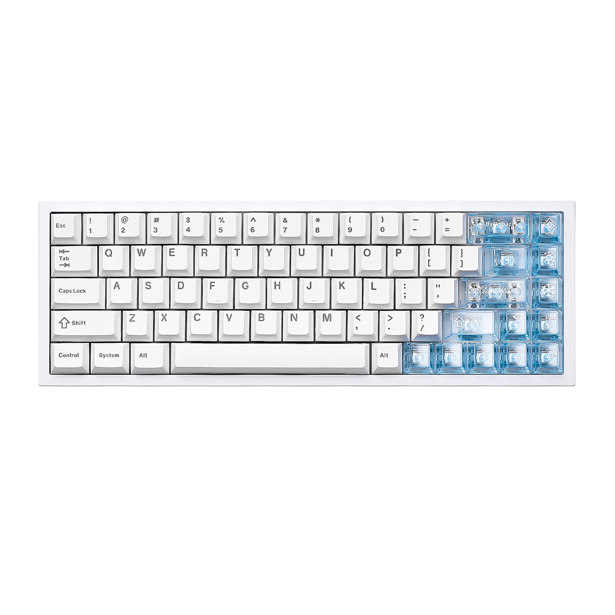 YUNZII AL65 QMK/VIA Hollow Pattern Aluminium Mechanical Keyboard