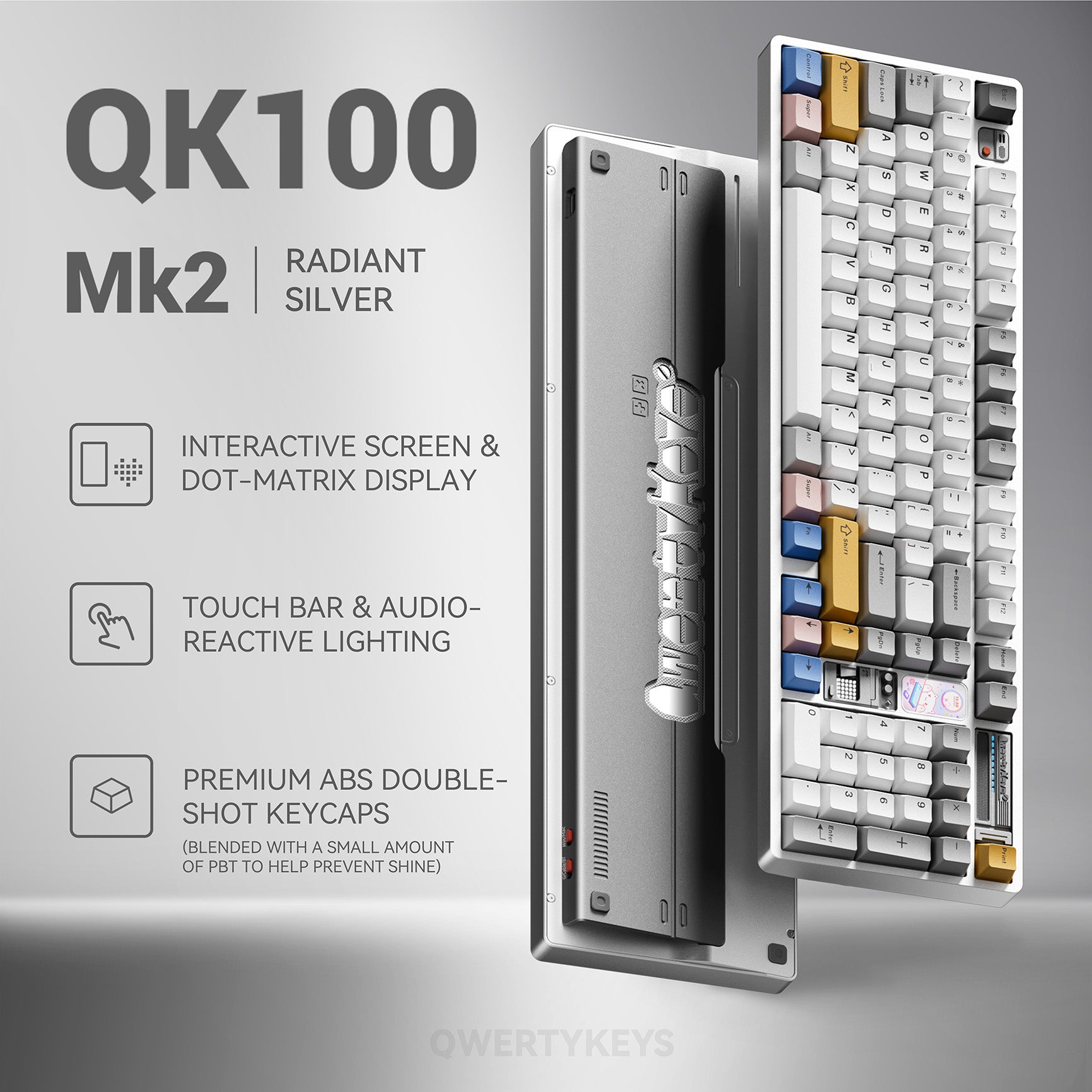 (Pre-Order) Qwertykeys QK100 Mk2 Prebuilt Wireless Mechanical Keyboard