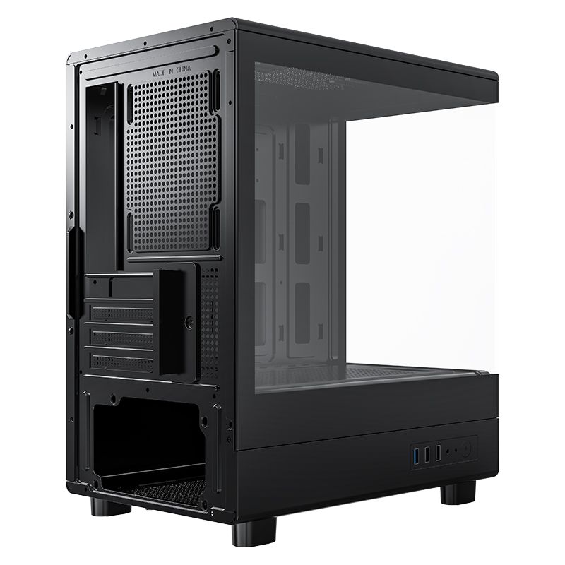 DarkFlash DB330M PC Case M-ATX Computer Case Transparent Glass Panel without Fan