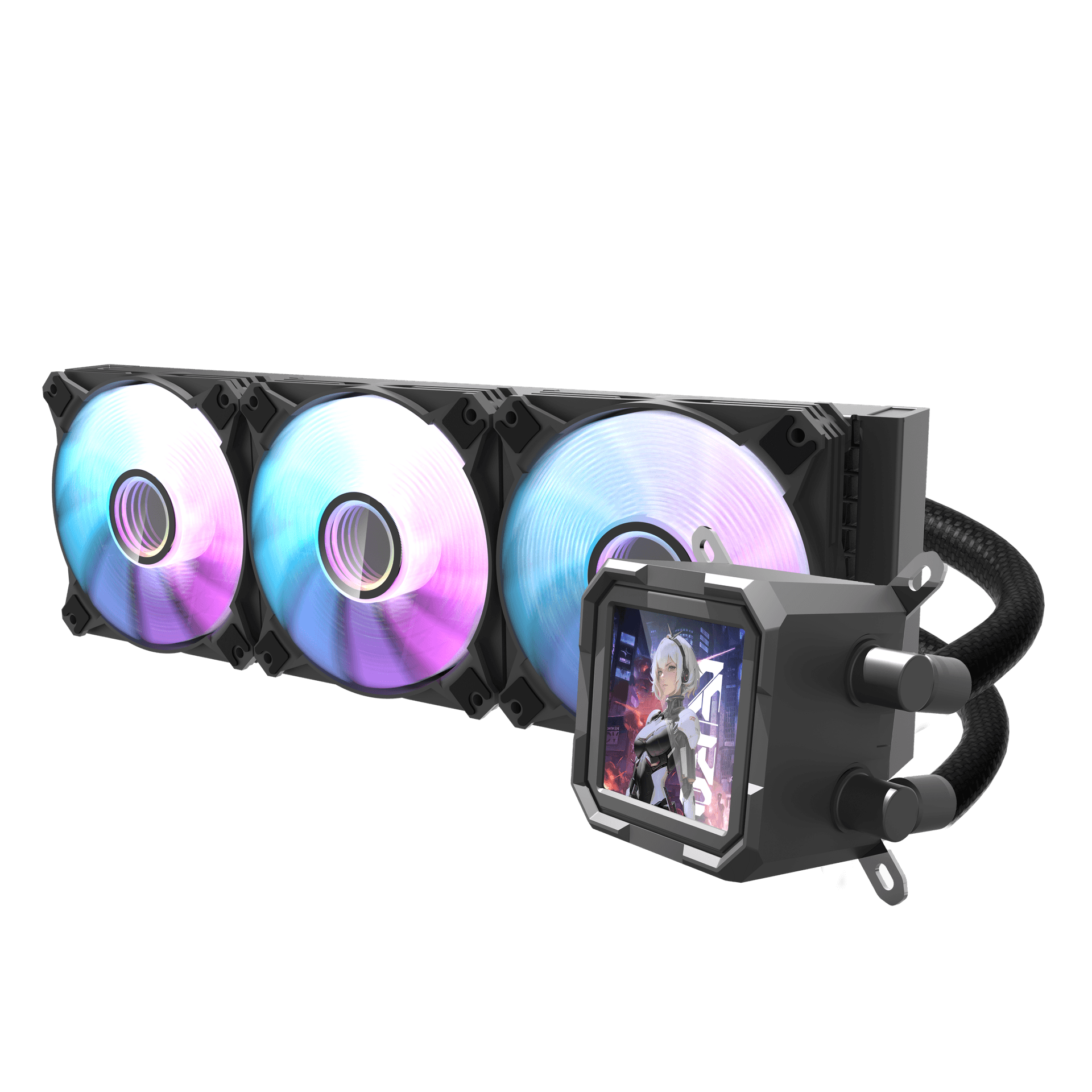 DarkFlash DV360S ARGB LCD Display Liquid CPU Cooler 360mm