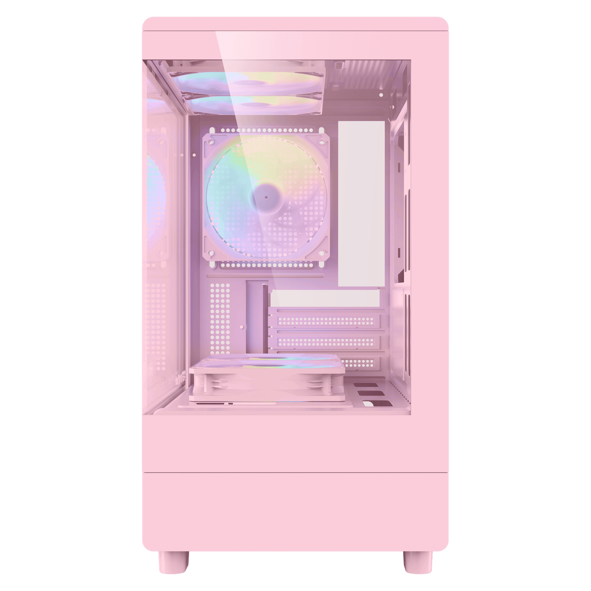 DarkFlash Gaming PC Case MOTI MINI ATX with 5 Fans (Pink)