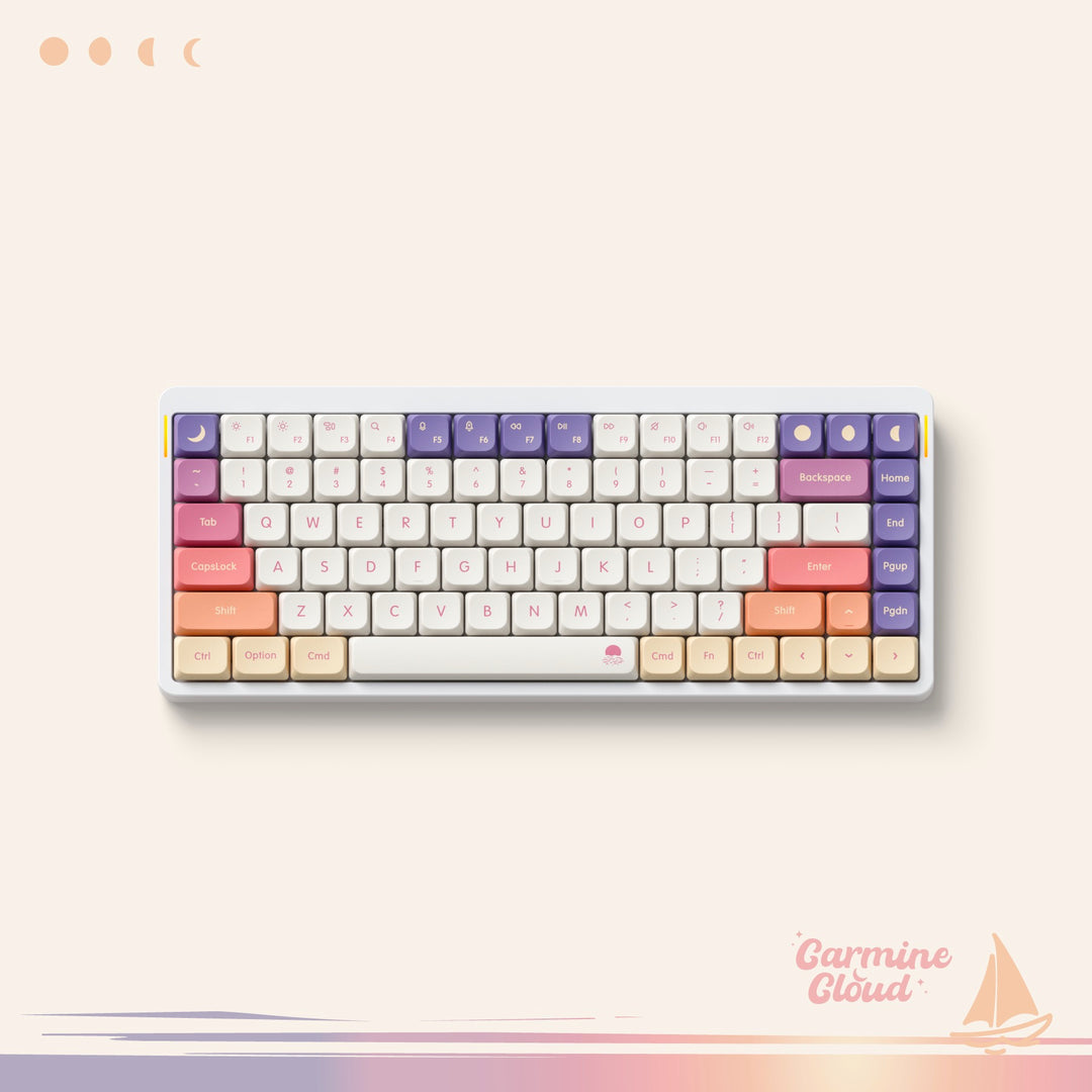 Nuphy Low-Profile nSA Carmine Cloud Dye-sub PBT Keycaps for Air60/75/96