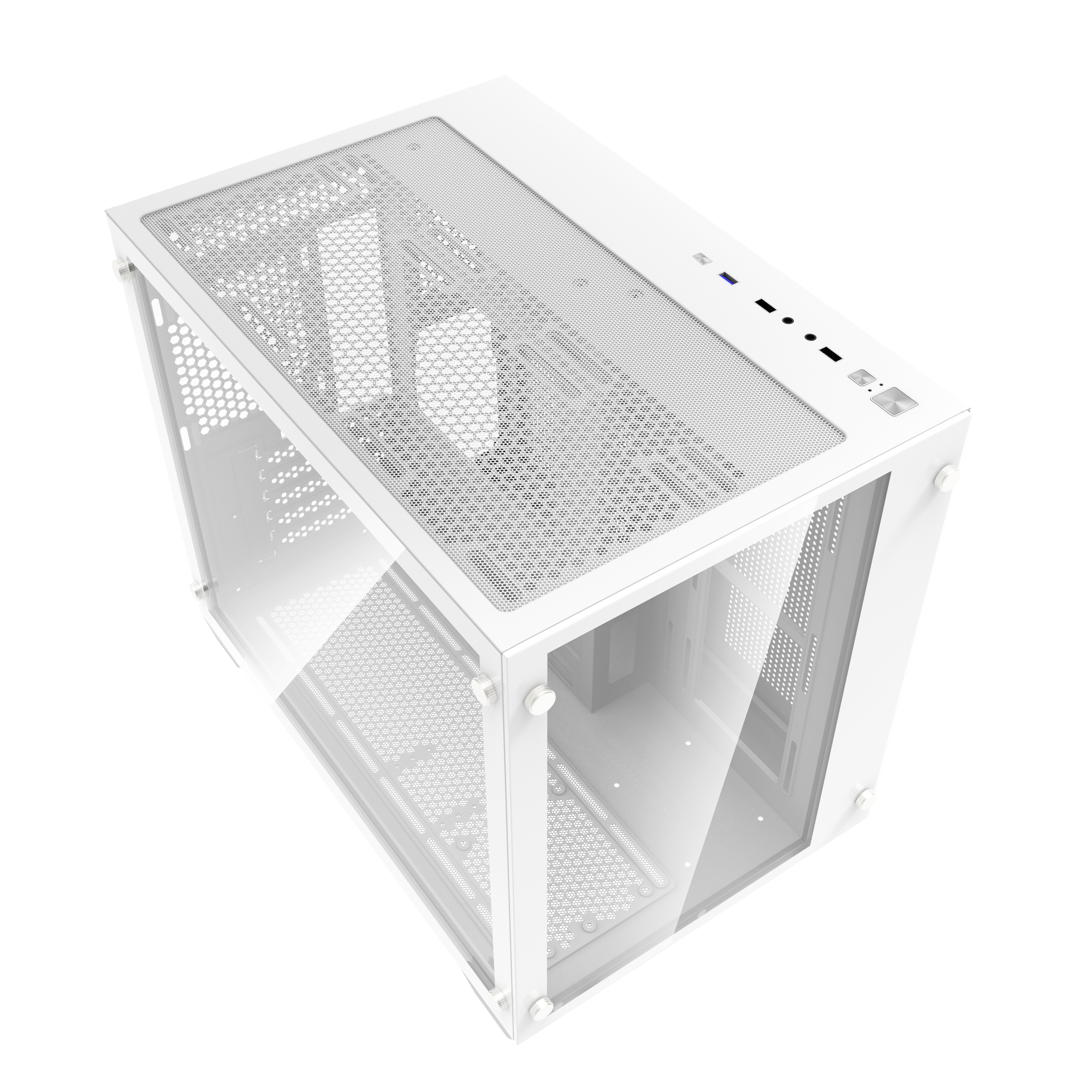 DarkFlash Computer PC CASE Mirco-ATX Tower Tempered Glass Panel without Fan (C285)