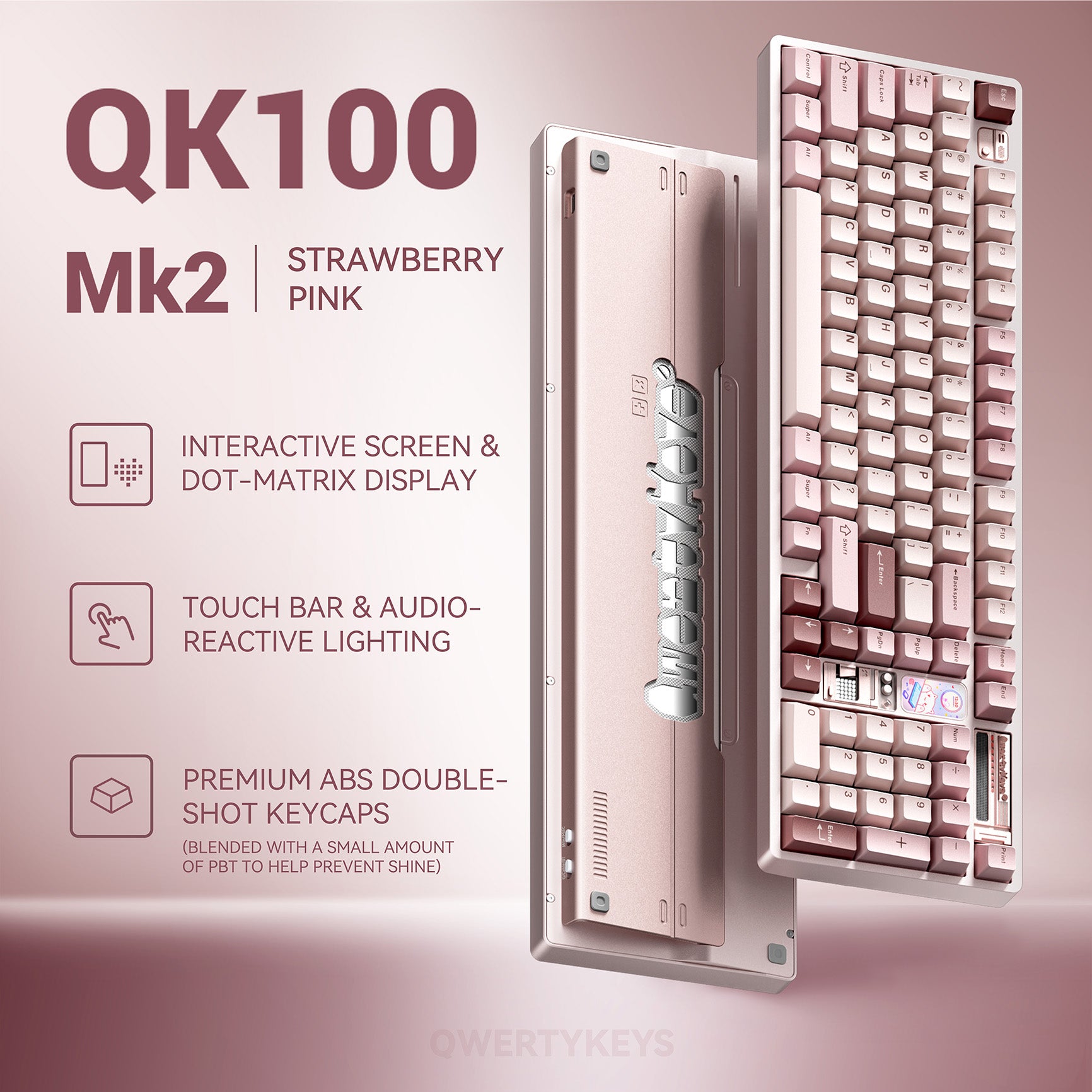 (Pre-Order) Qwertykeys QK100 Mk2 Prebuilt Wireless Mechanical Keyboard