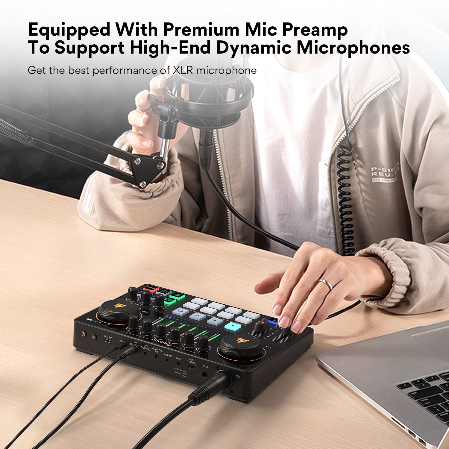 MAONO CASTER AME2 Audio Interface & Podcast Equipment (E2)