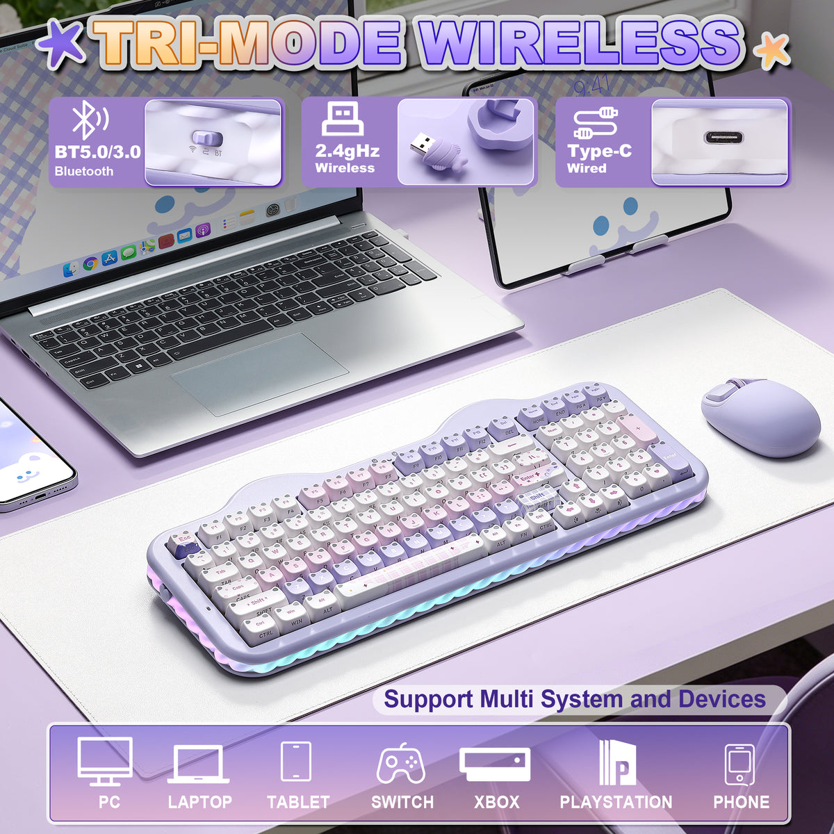 YUNZII C98 MAO Cake Wireless Mechanical Keyboard