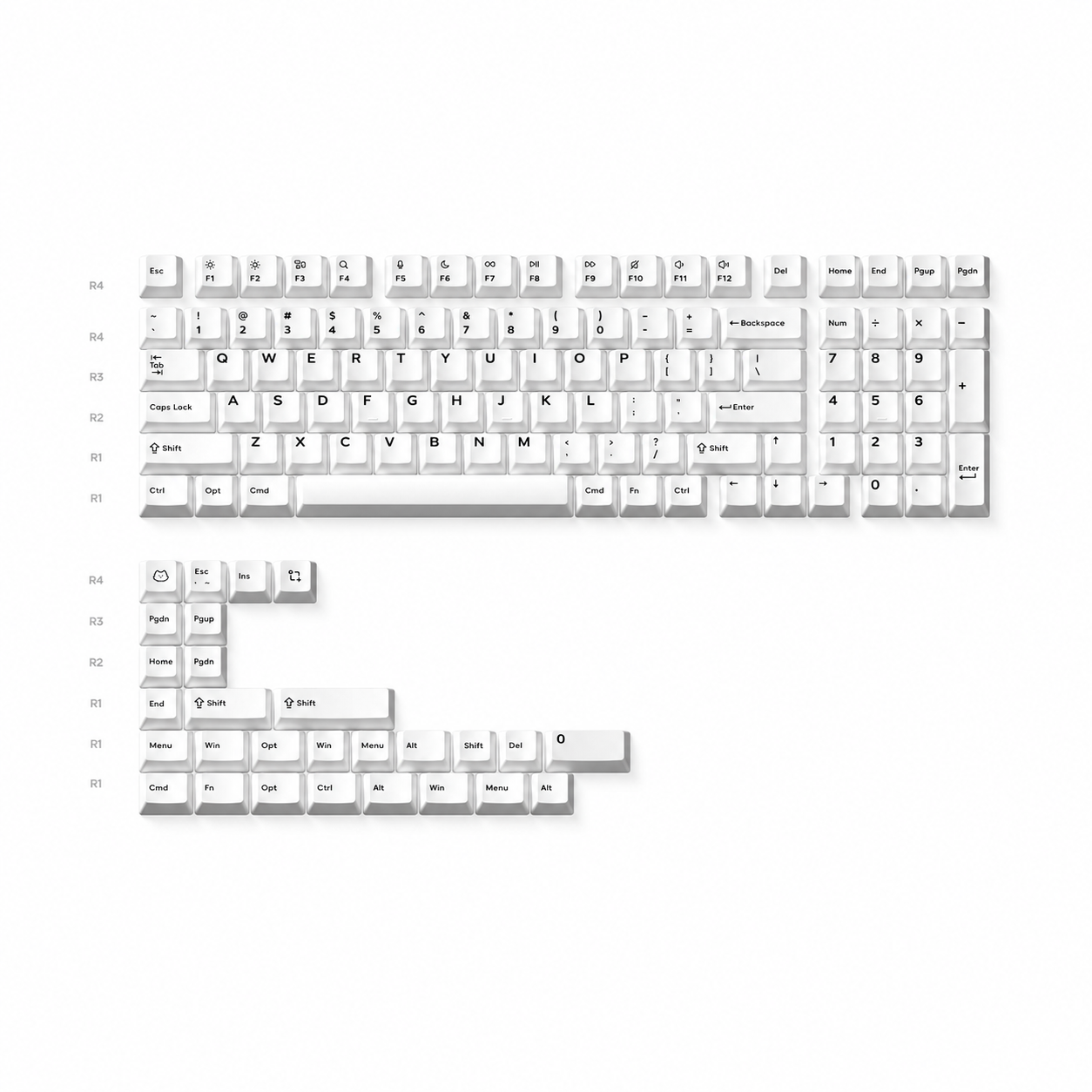 Nuphy Berry Profile Dye-Sub PBT Keycaps - 127 keys