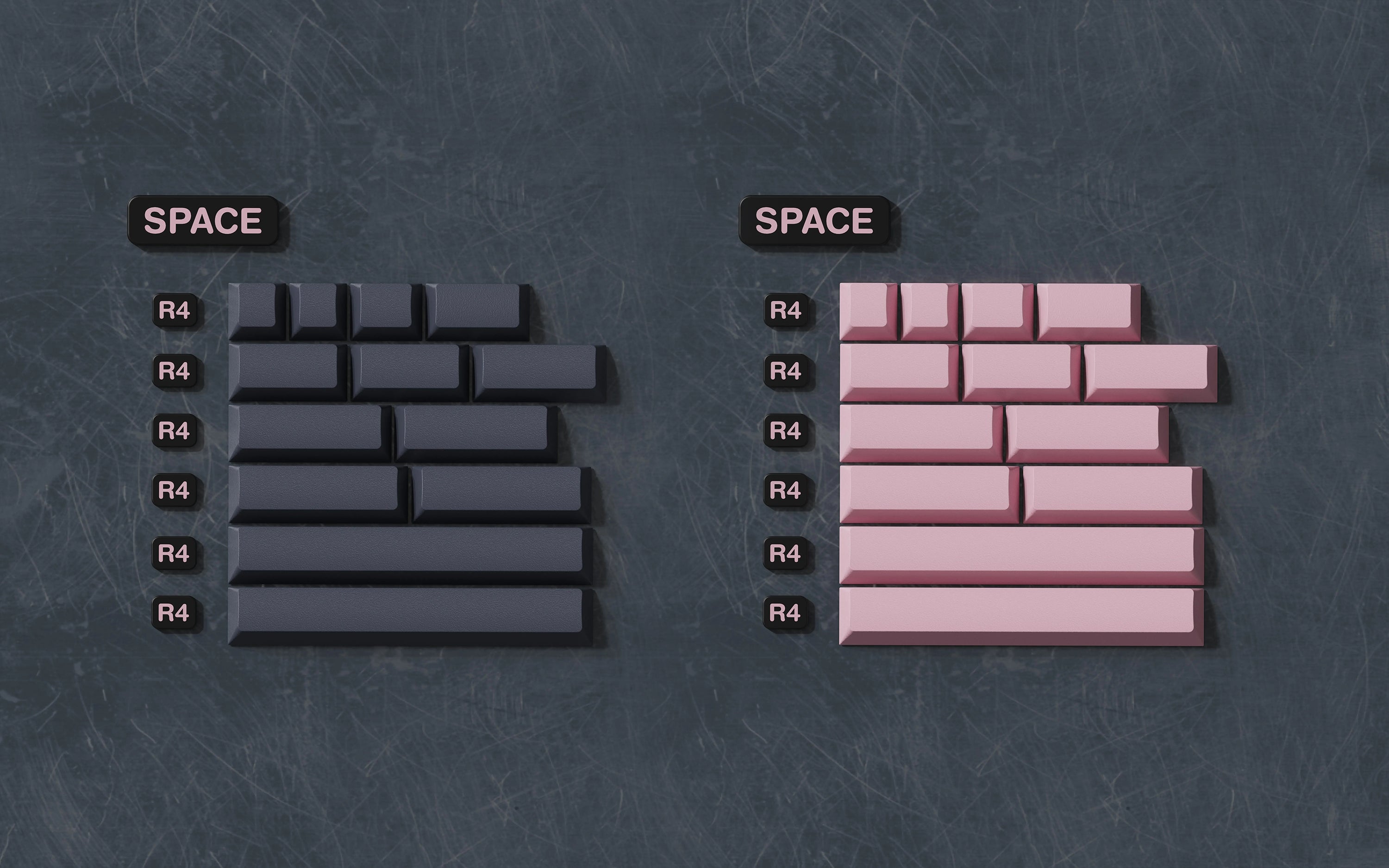 JTK NightSakura Cherry Profile Doubleshot+Tripleshot PBT&ABS Keycap Set