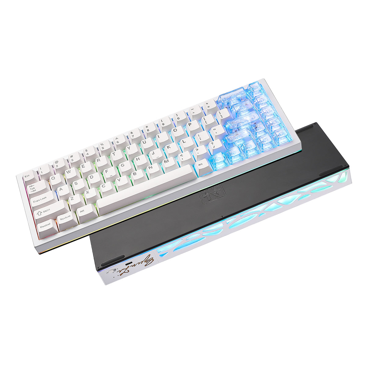 YUNZII AL65 QMK/VIA Hollow Pattern Aluminium Mechanical Keyboard