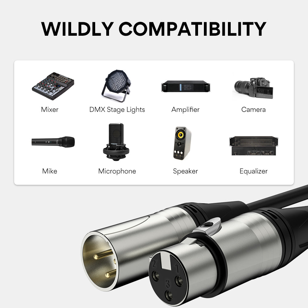 MAONO XLR Microphone Cable Premium XLR Patch Cable (180cm/ 6FT)