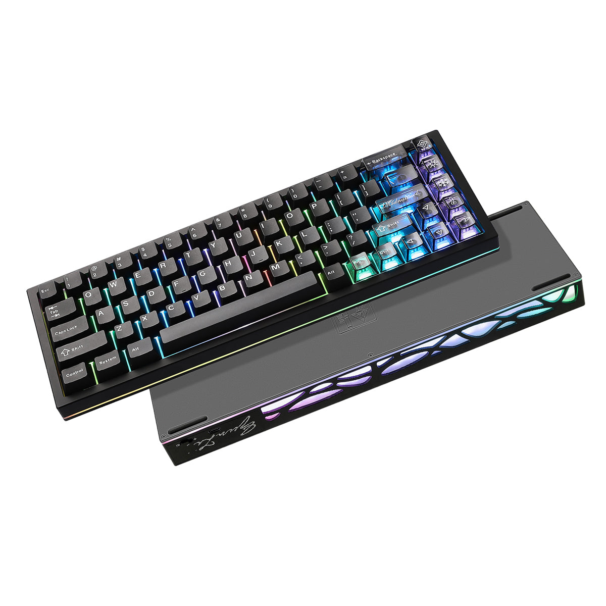 YUNZII AL65 QMK/VIA Hollow Pattern Aluminium Mechanical Keyboard