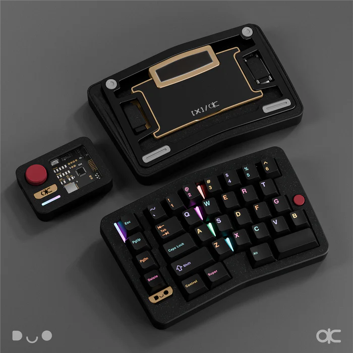 Qwertykeys QK Alice Duo Custom Split Wireless Mechanical Keyboard Base with Color Matched Wrist Rest
