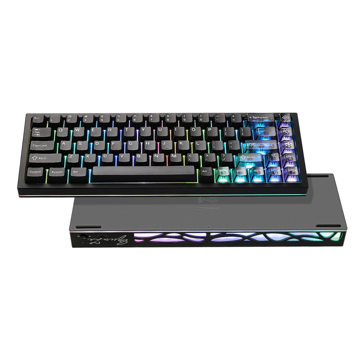 YUNZII AL65 QMK/VIA Hollow Pattern Aluminium Mechanical Keyboard