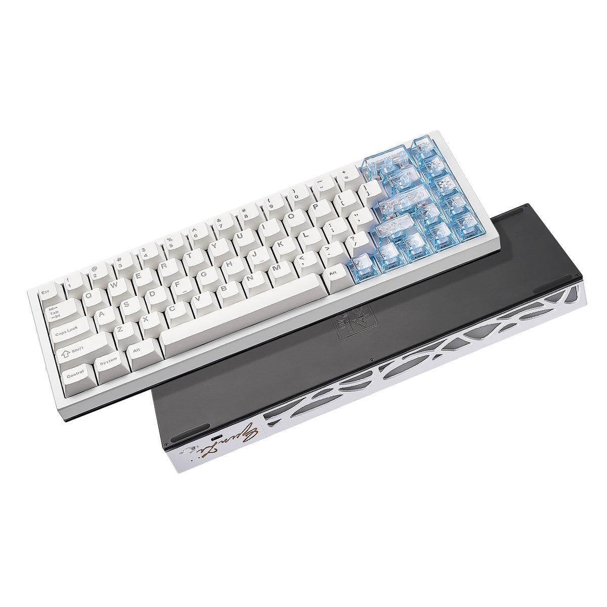 YUNZII AL65 QMK/VIA Hollow Pattern Aluminium Mechanical Keyboard