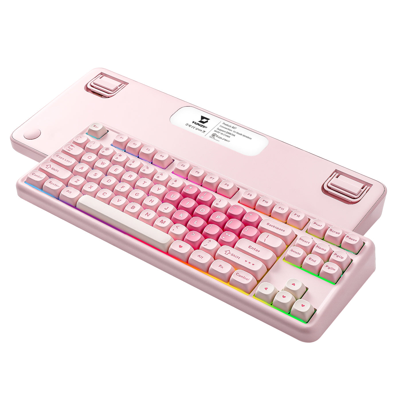 YUNZII B87 QMK/VIA Hot-Swap Mechanical Keyboard with Wrist Rest