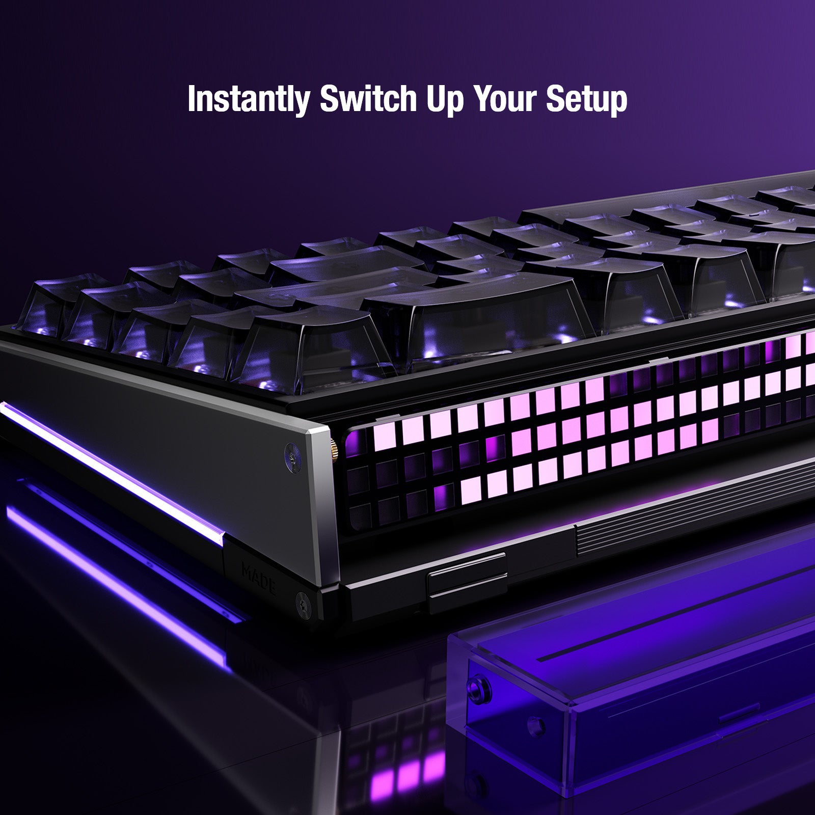MelGeek MADE68 Ultra V2 Wired Custom Gaming HE Keyboard with RGB Lightbar