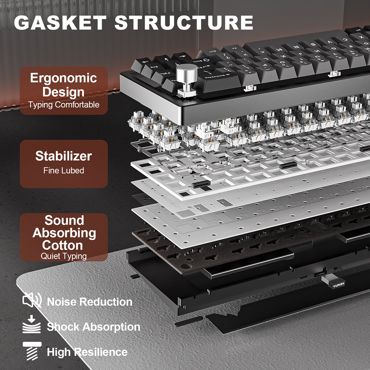 YUNZII AL68 QMK/VIA Tri-Mode Hot-Swap Aluminum Mechanical Keyboard