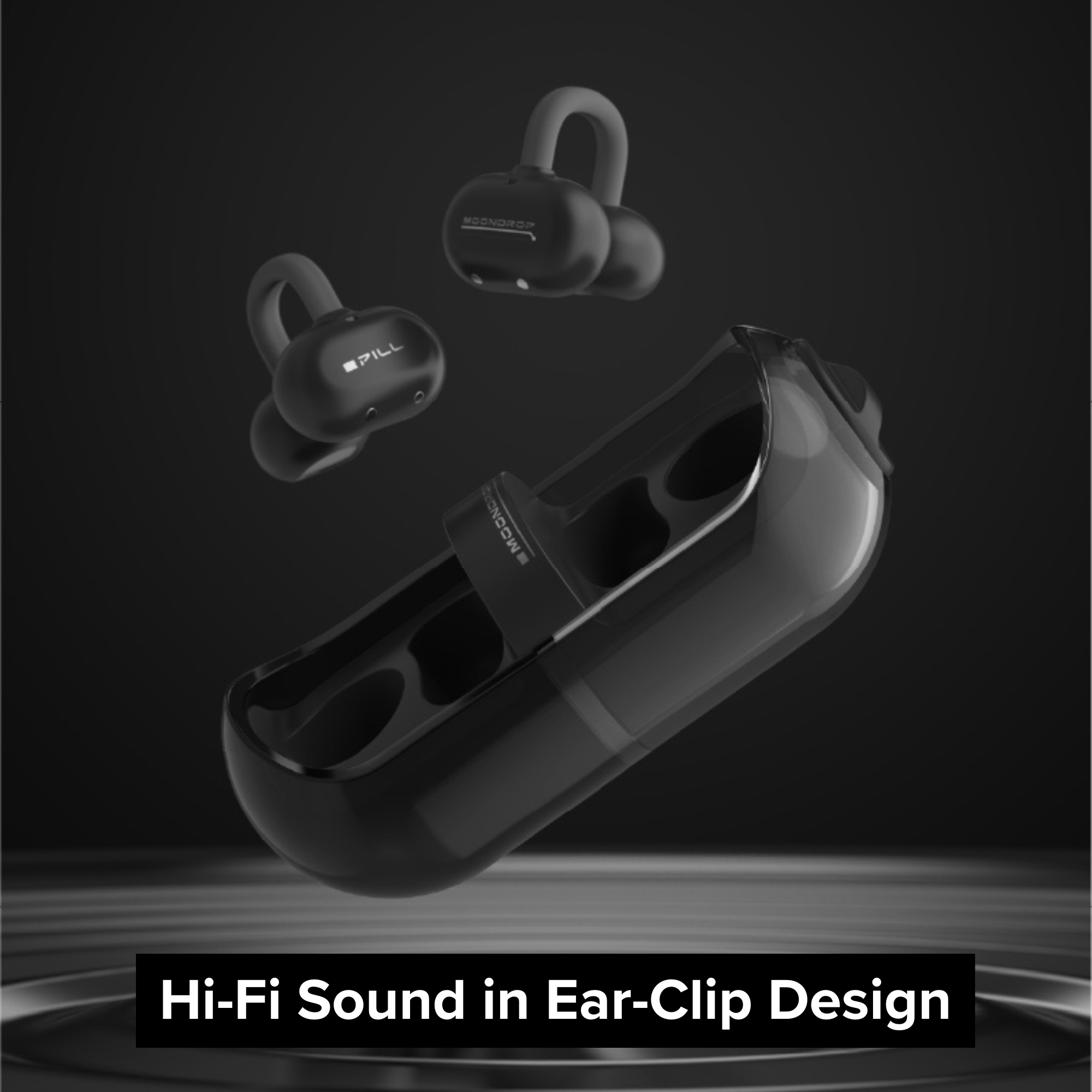 MOONDROP Pill OWS Open-Ear AI ENC Ear Clip Design Wireless Earbuds