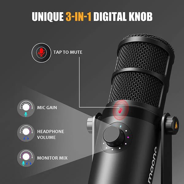 MAONO PD400X USB/XLR Dual Mode Dynamic Microphone for Podcasting