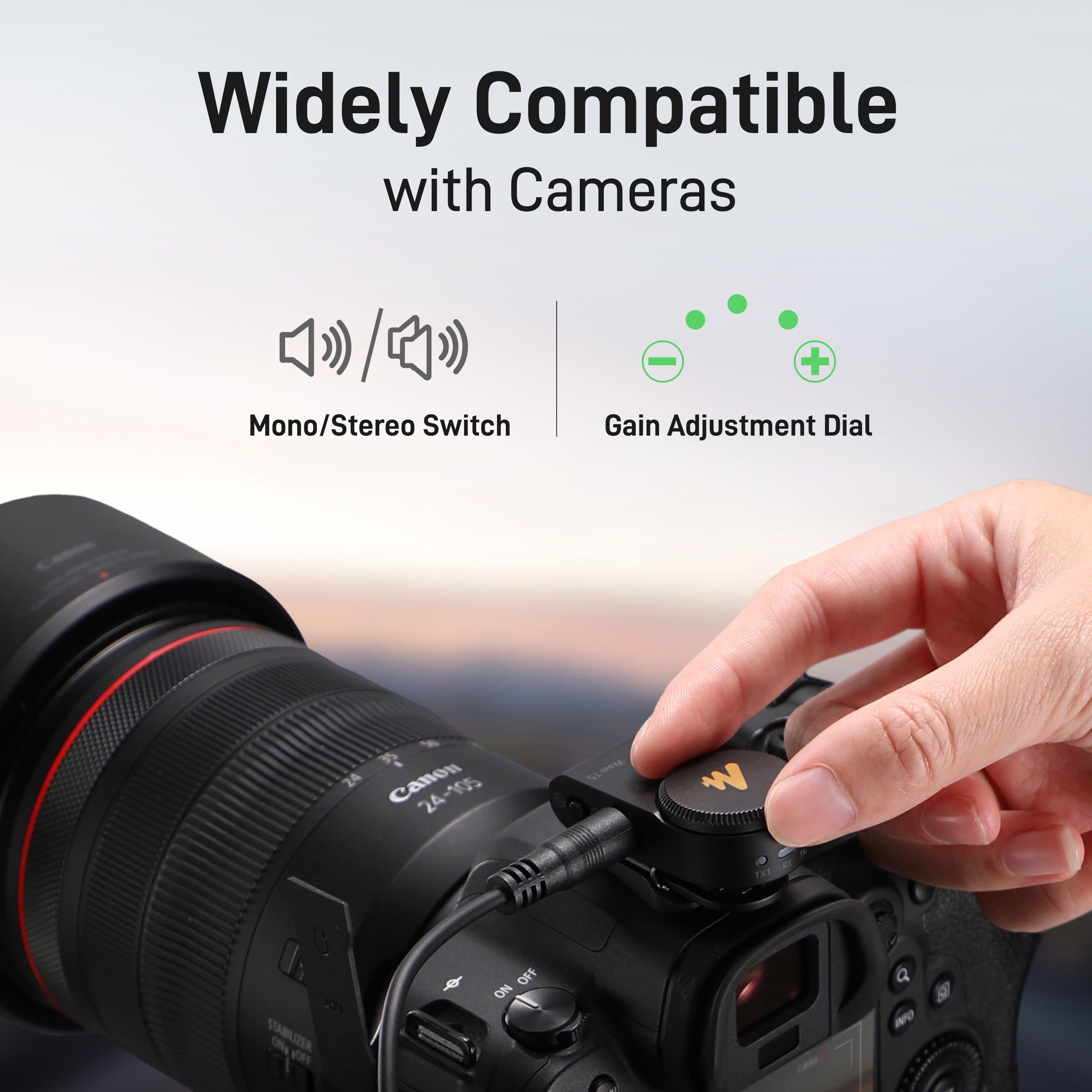 MAONO WAVE T5 Wireless Lavalier Microphone (2MICS) Combo For Carmera / Lightning / Type-C