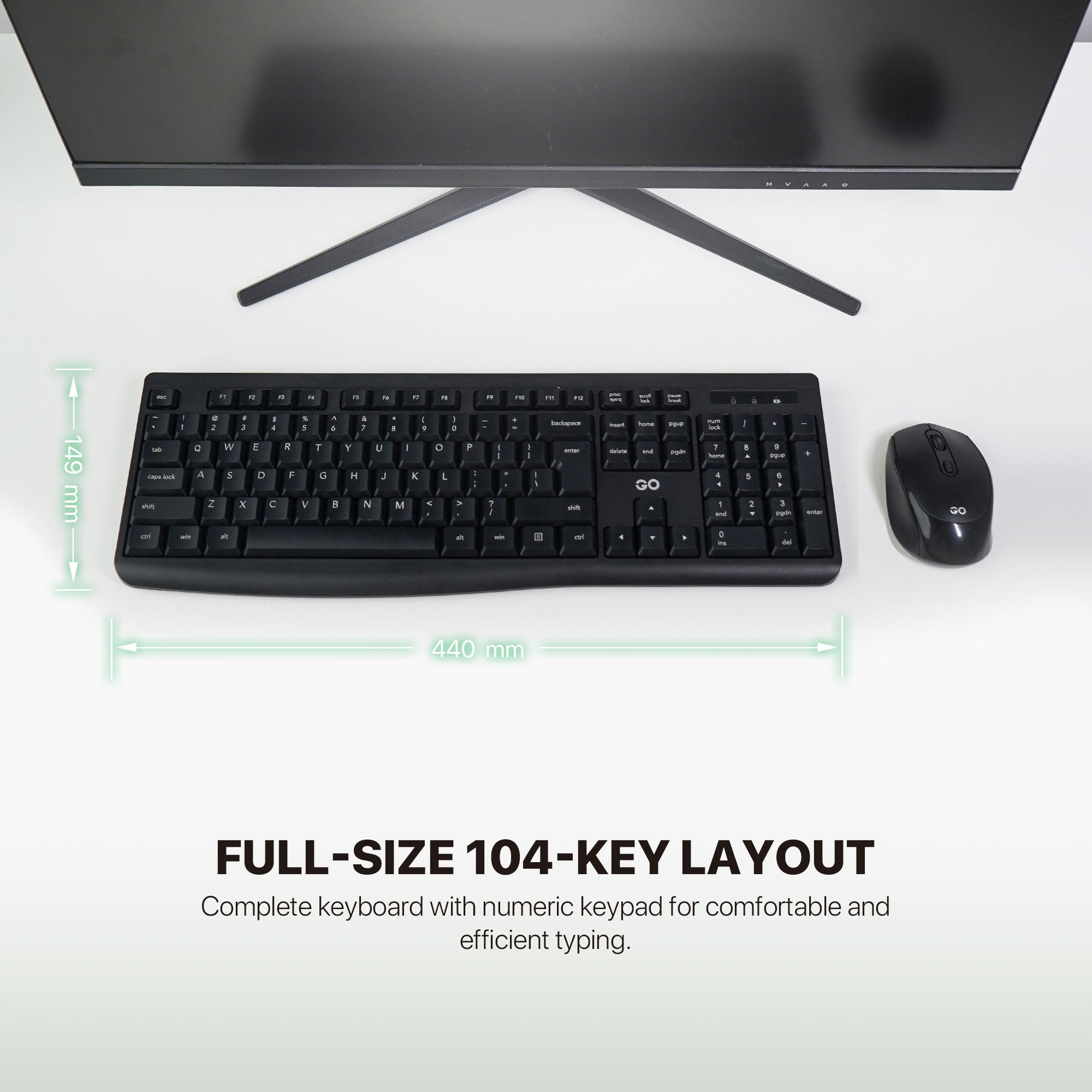 Fantech WK900 Office Silent Wireless Keyboard and Mouse Combo