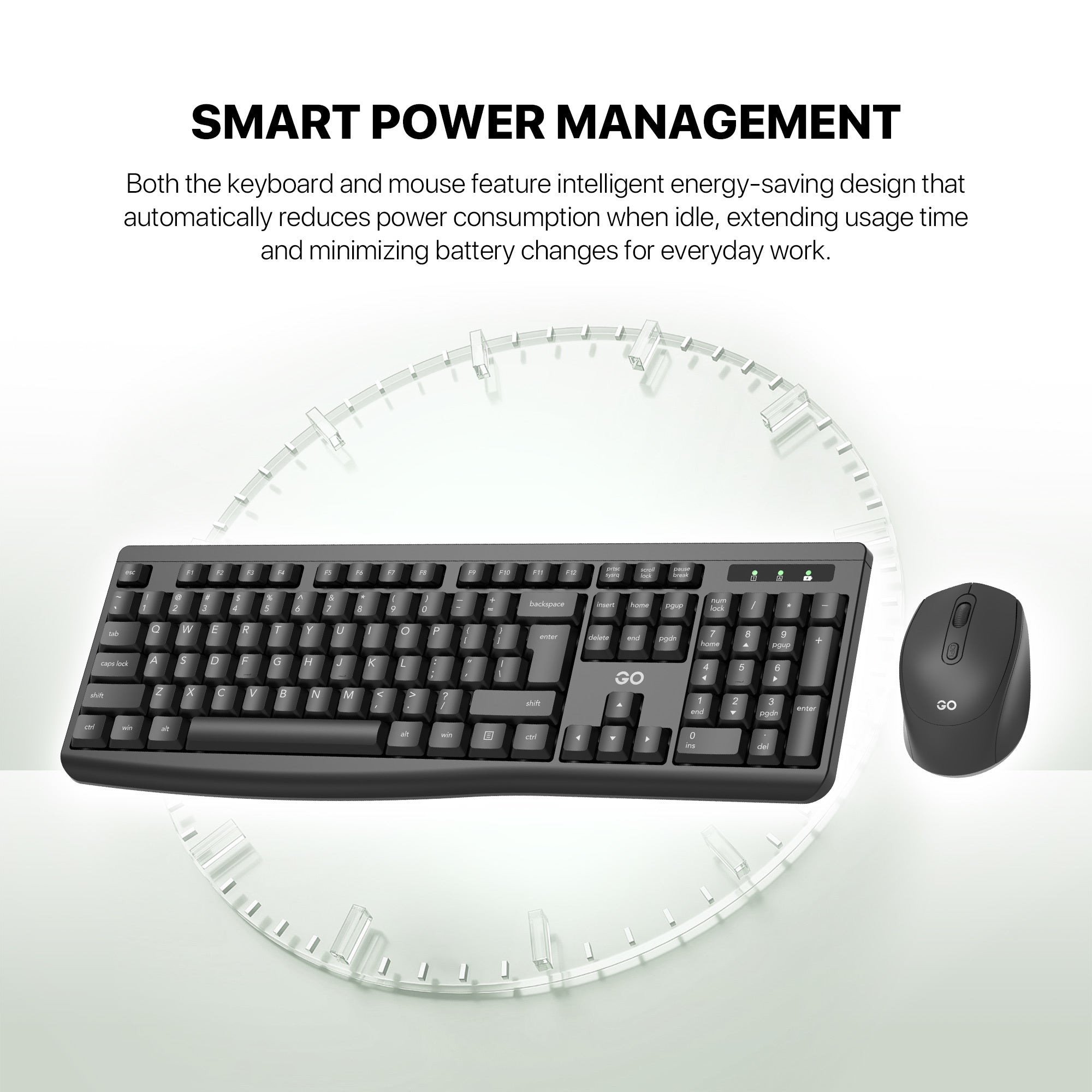 Fantech WK900 Office Silent Wireless Keyboard and Mouse Combo