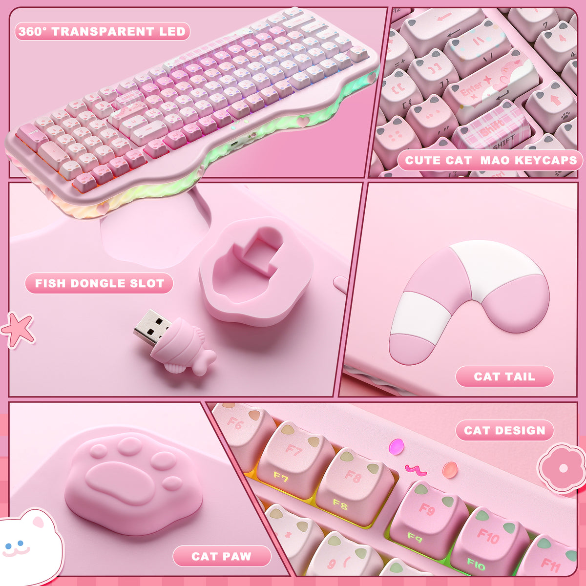 YUNZII C98 MAO Cake Wireless Mechanical Keyboard