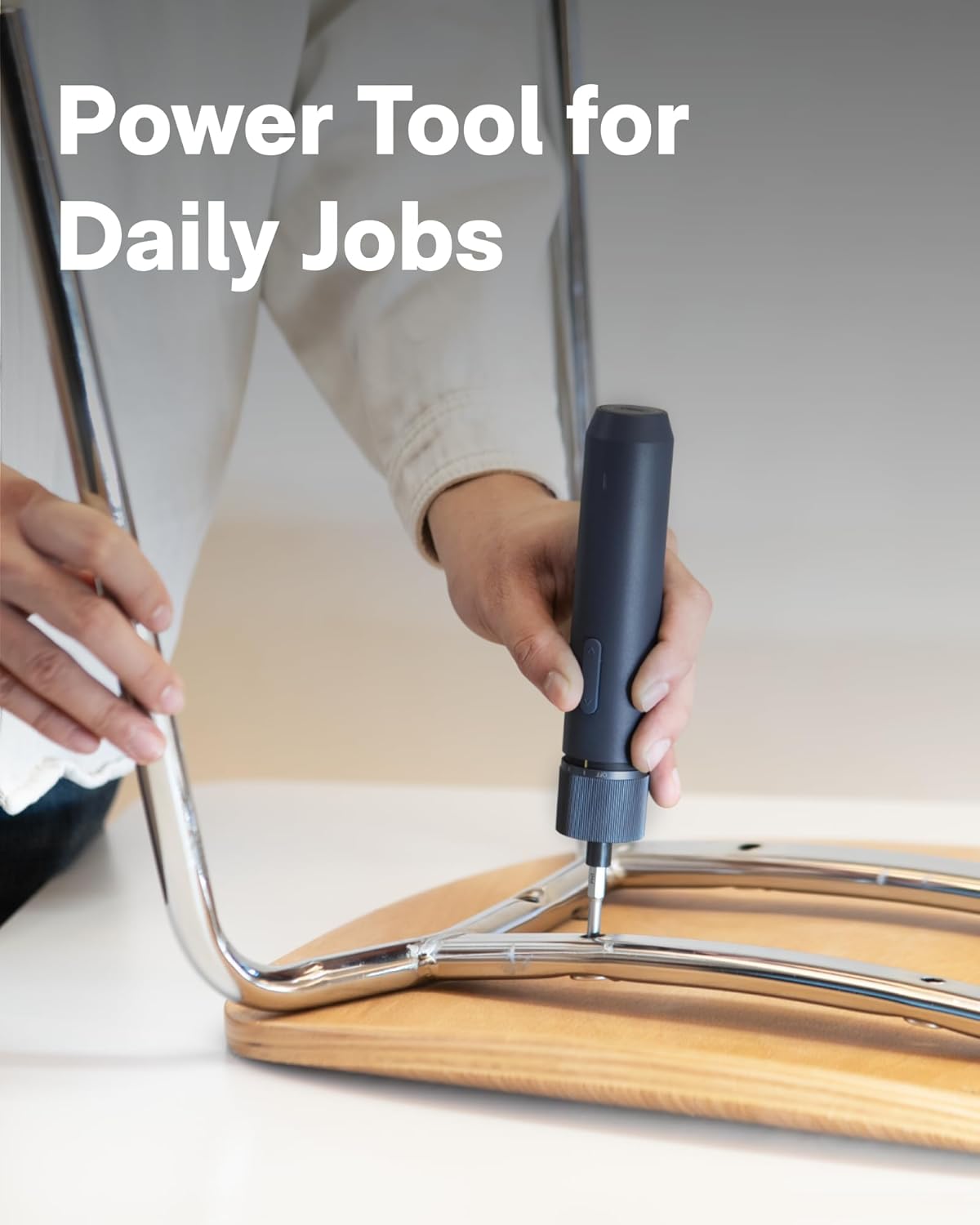 HOTO 40PC Household Tool Kit with Electric Screwdriver 14 Tools & 26 Accessories